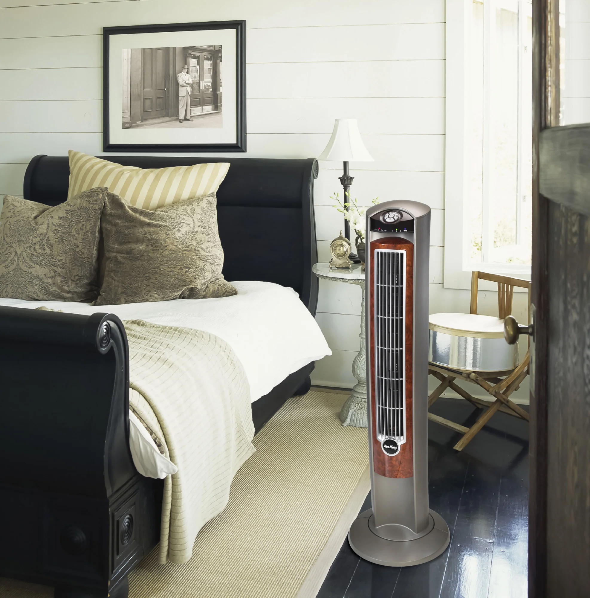 Air King Wind Curve 42" Tower Fan: Oscillating, 3-Speed, Remote, Ionizer, Brown - Image 11