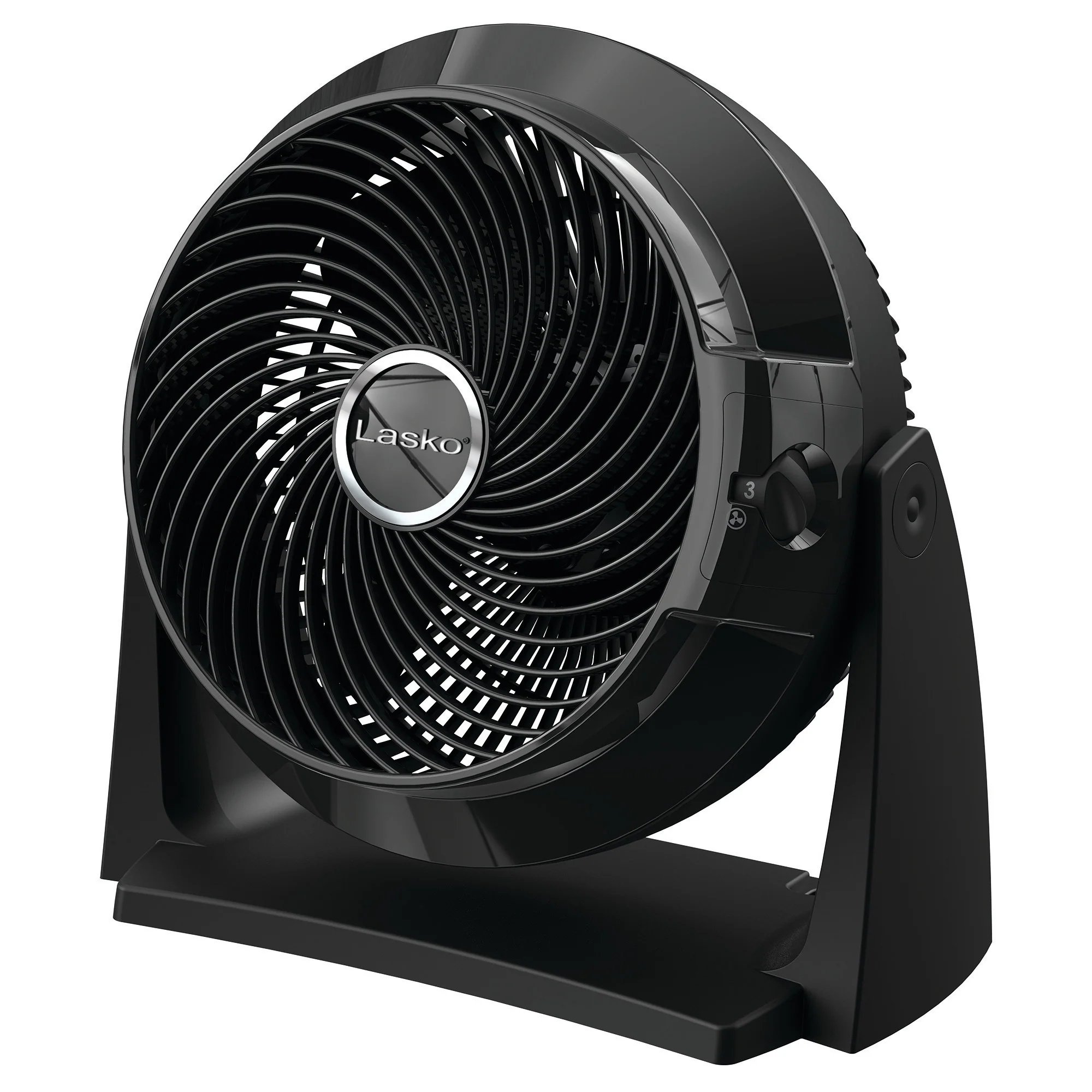Lasko Air Flexor 10" Floor Fan: Wall Mount, 3-Speed, High Velocity, Pivoting, Black