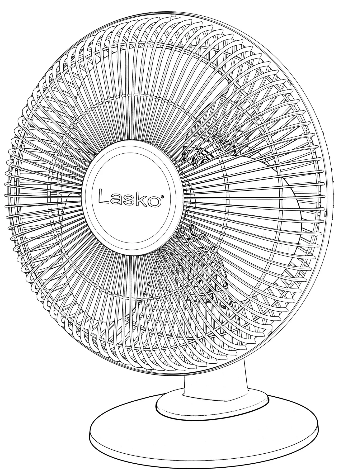 Lasko 12" Table Fan: Oscillating, 3-Speed, Tilting Head, White - Image 8