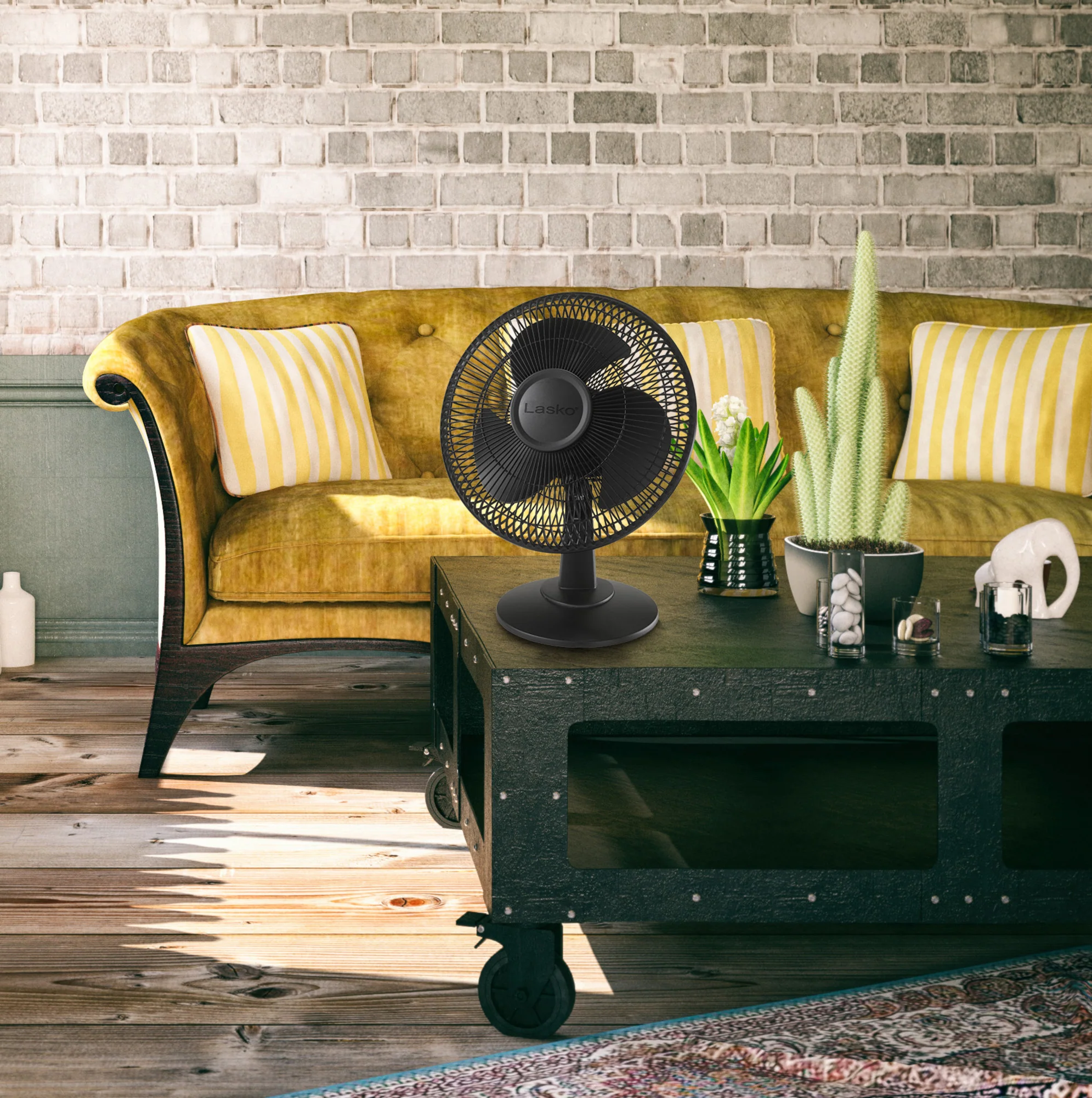 Lasko 12" Table Fan: Oscillating, 3-Speed, Tilting Head, Black - Image 10