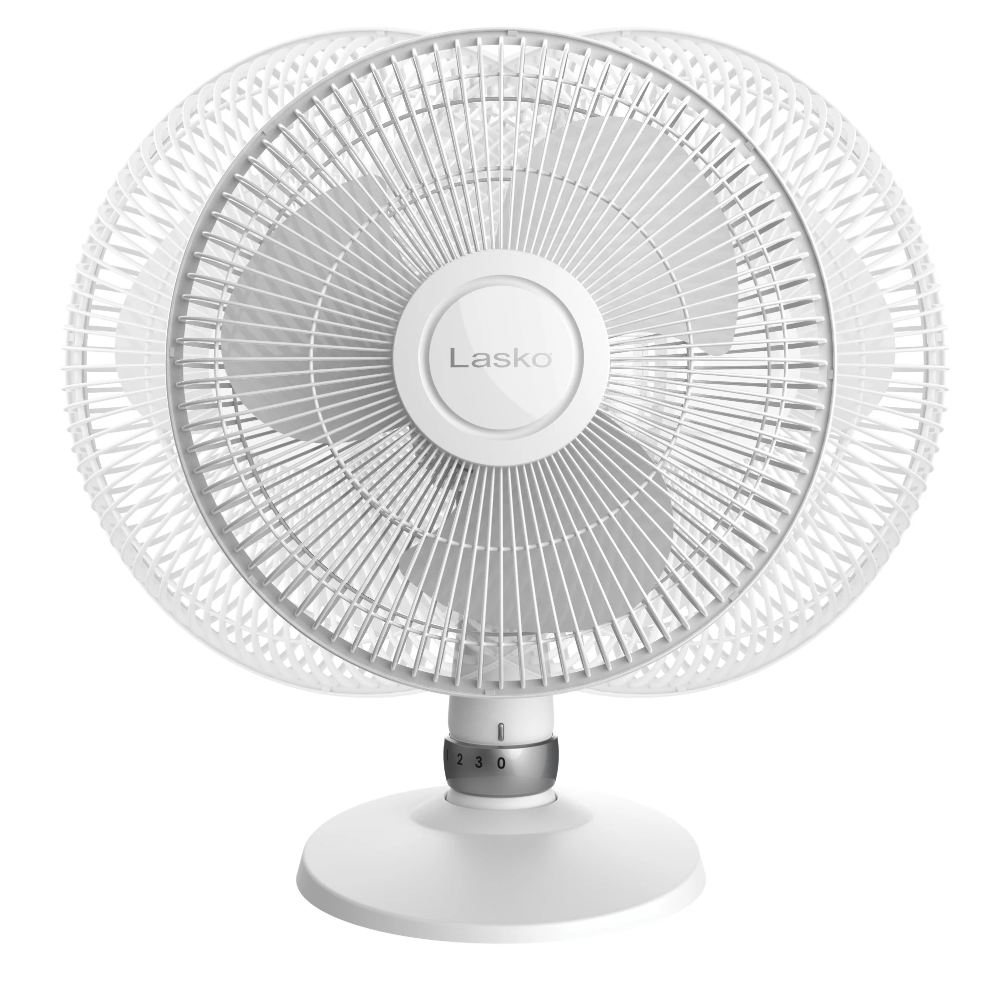 Lasko 12" Performance Table Fan: Oscillating, 3-Speed, Tilting Head, White - Image 11