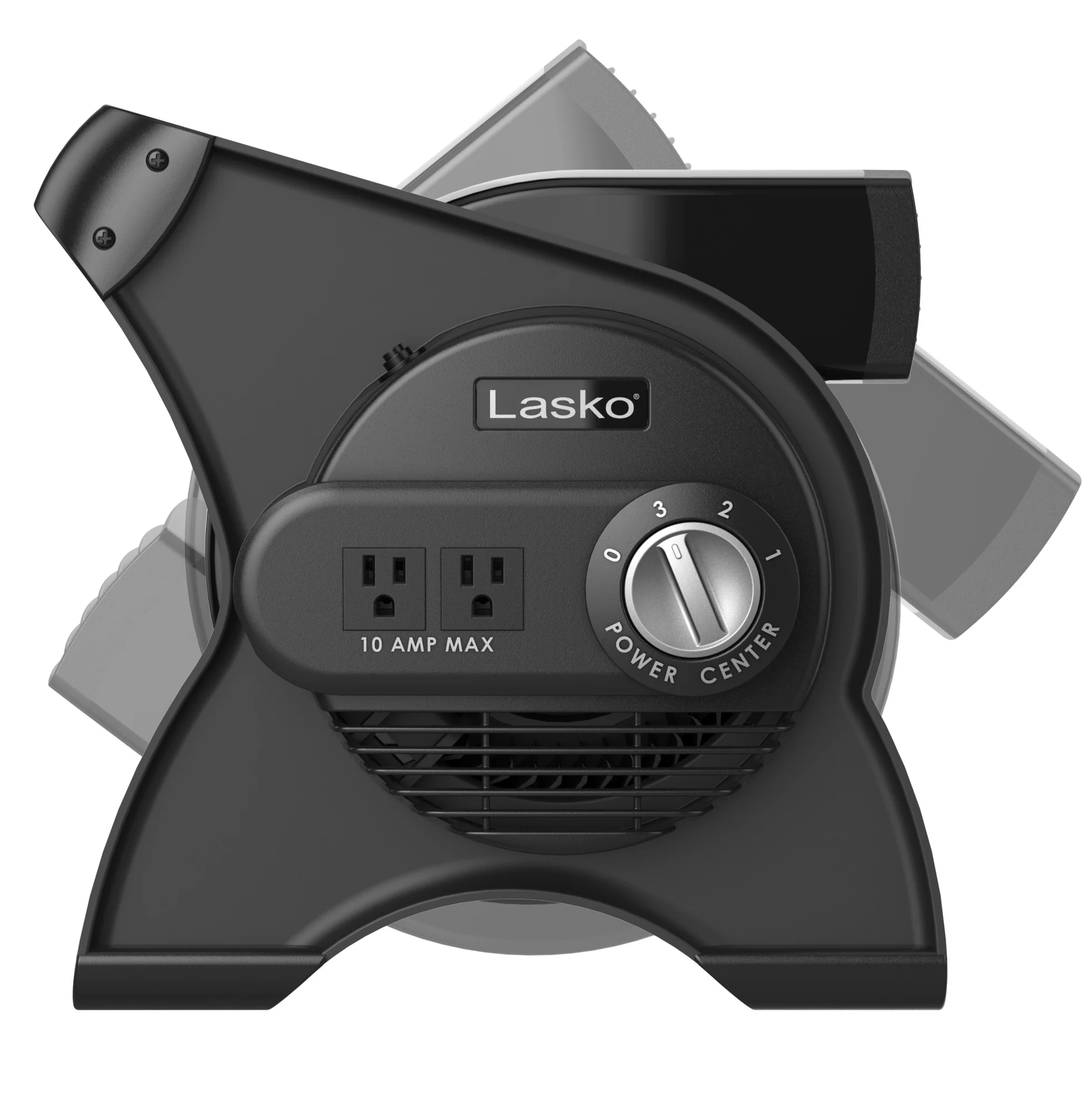 Lasko 12" Air Mover Blower Fan: 3-Speed, High Velocity, 2 Outlets, Pivoting, Black - Image 11