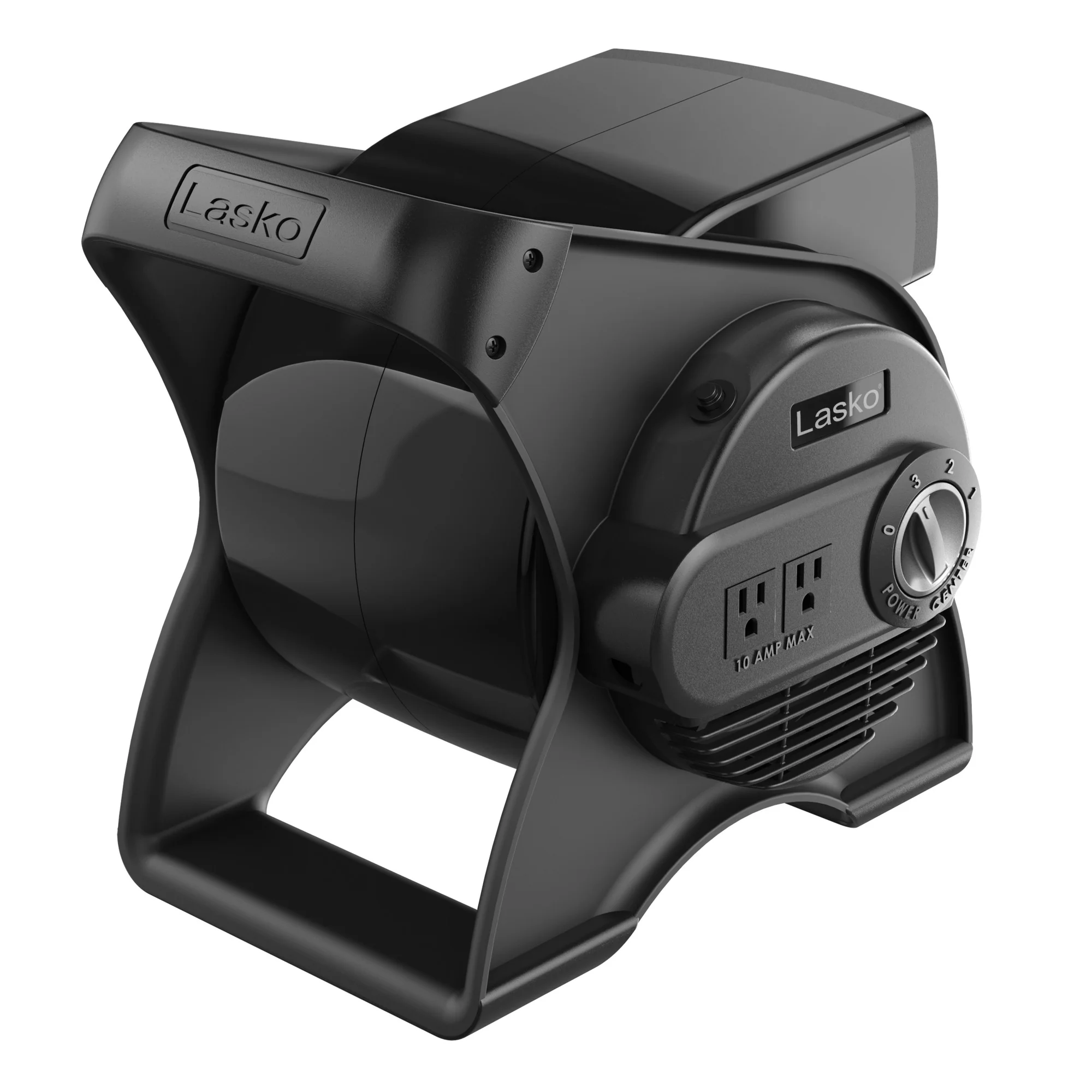 Lasko 12" Air Mover Blower Fan: 3-Speed, High Velocity, 2 Outlets, Pivoting, Black - Image 9