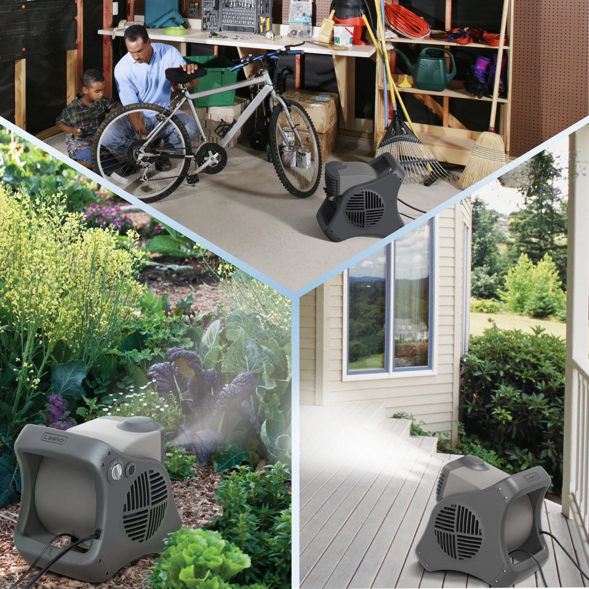 Lasko Misto 15" Outdoor Misting Fan: 3-Speed, Pivoting, Powered Louvers, Black - Image 7