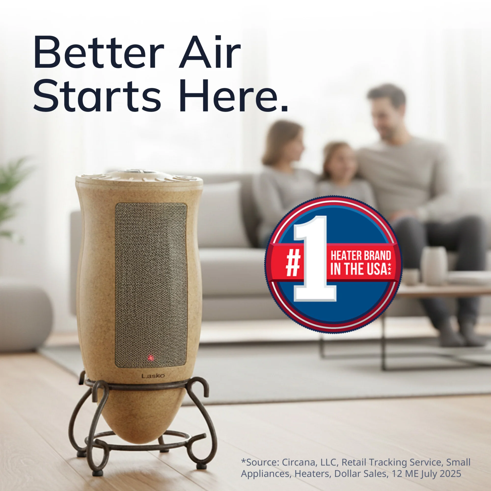 Lasko Designer Series 16" Tower Heater (2 heat settings, manual, timer, thermostat, beige) - Image 2