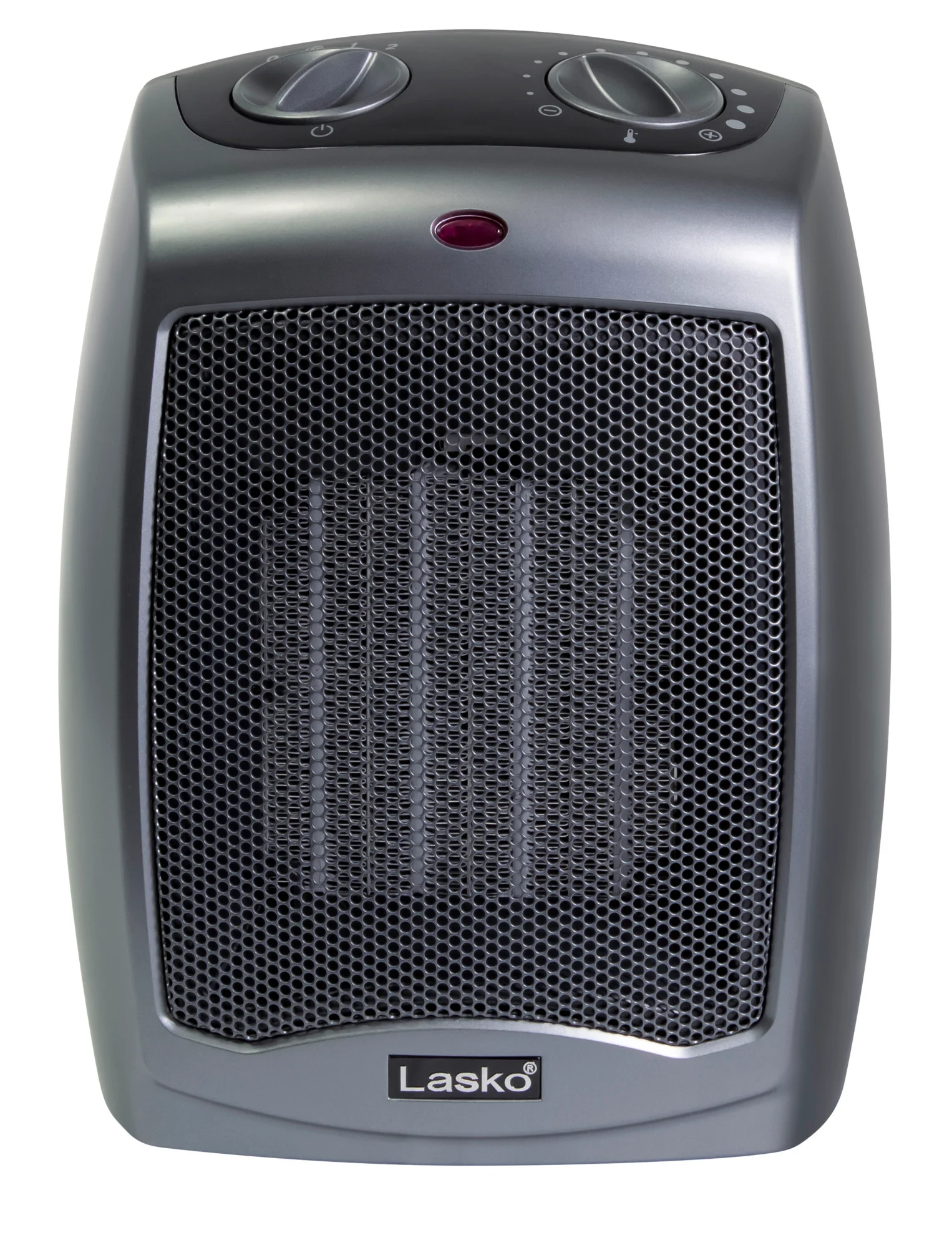 Lasko 9" Ceramic Table Top Heater (2 heat settings, manual, thermostat, tip-over switch, gray) - Image 8