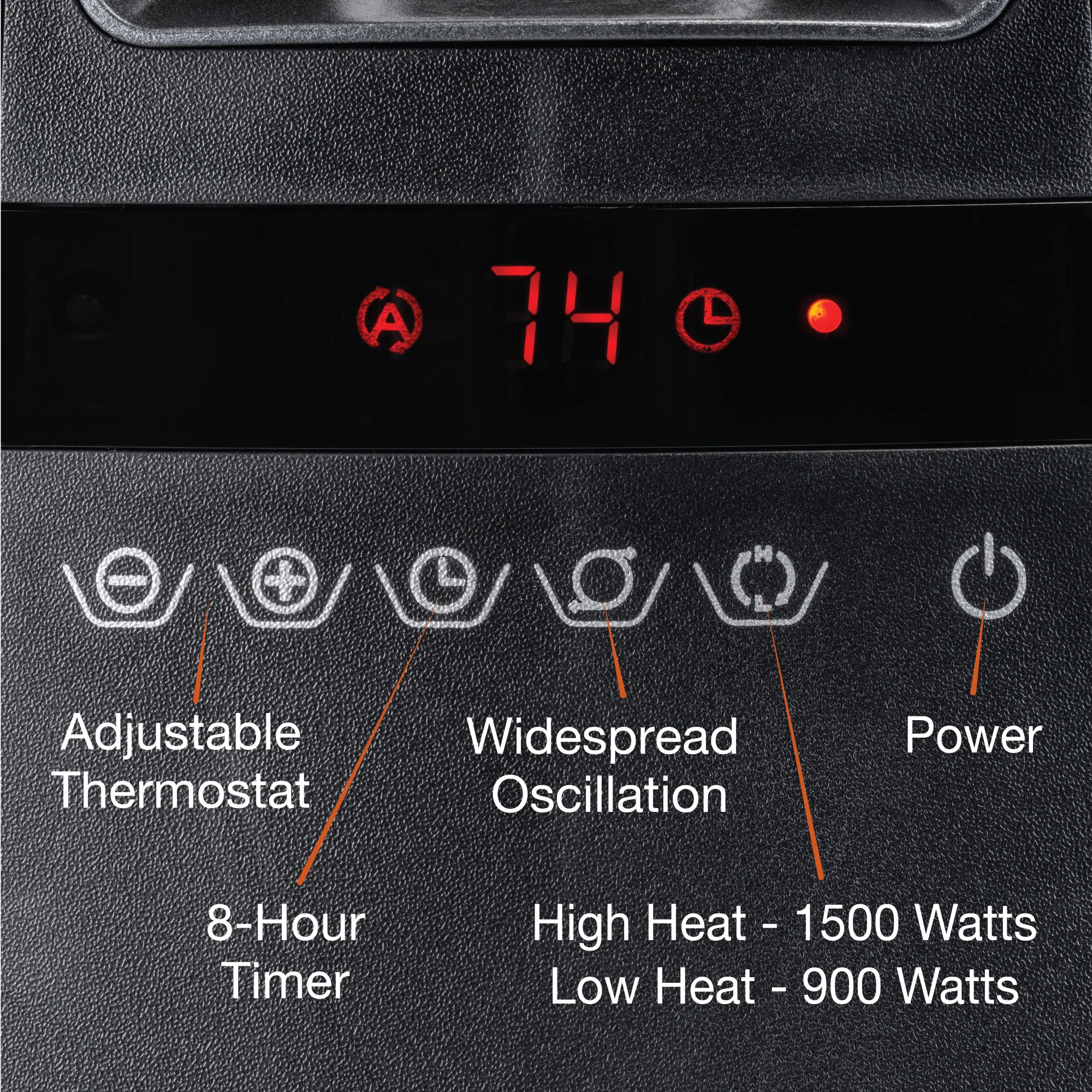 Lasko Air Logic 27" Bladeless Tower Heater (2 heat settings, remote, timer, black) - Image 3