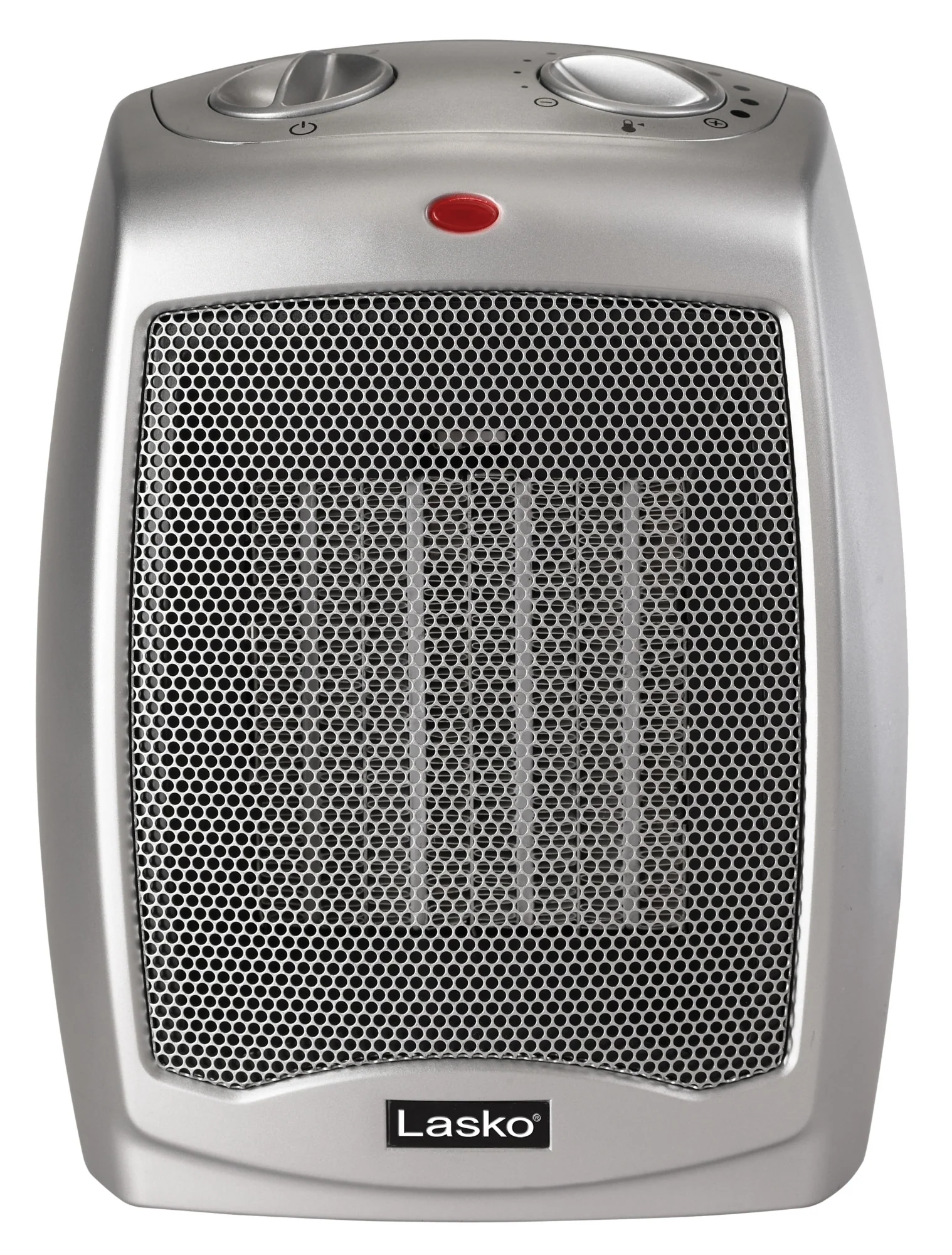 Lasko 9" Ceramic Table Top Heater (2 heat settings, manual, thermostat, silver) - Image 8