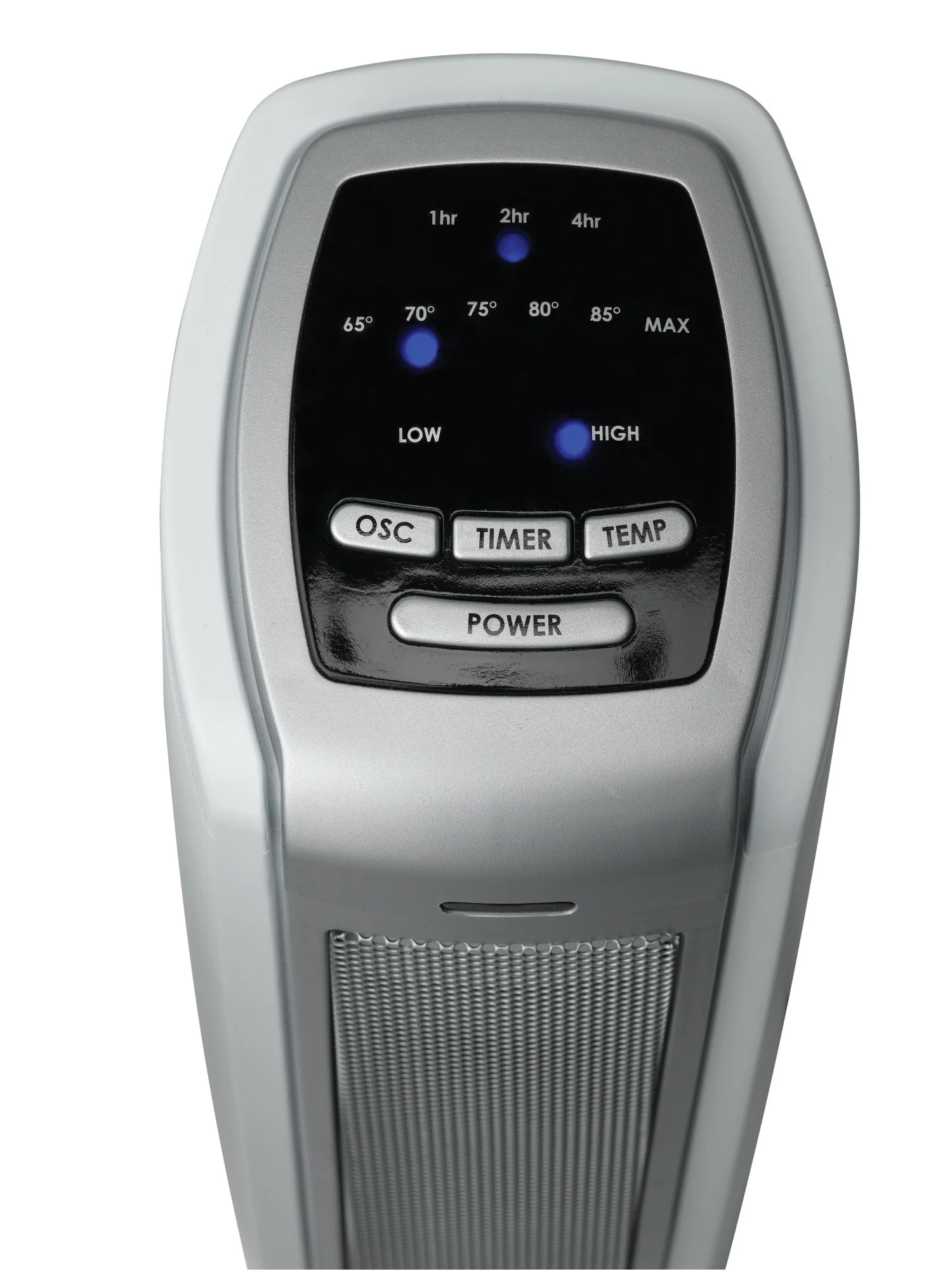 Lasko 23" Ceramic Tower Heater (2 heat settings, timer, thermostat, silver) - Image 9