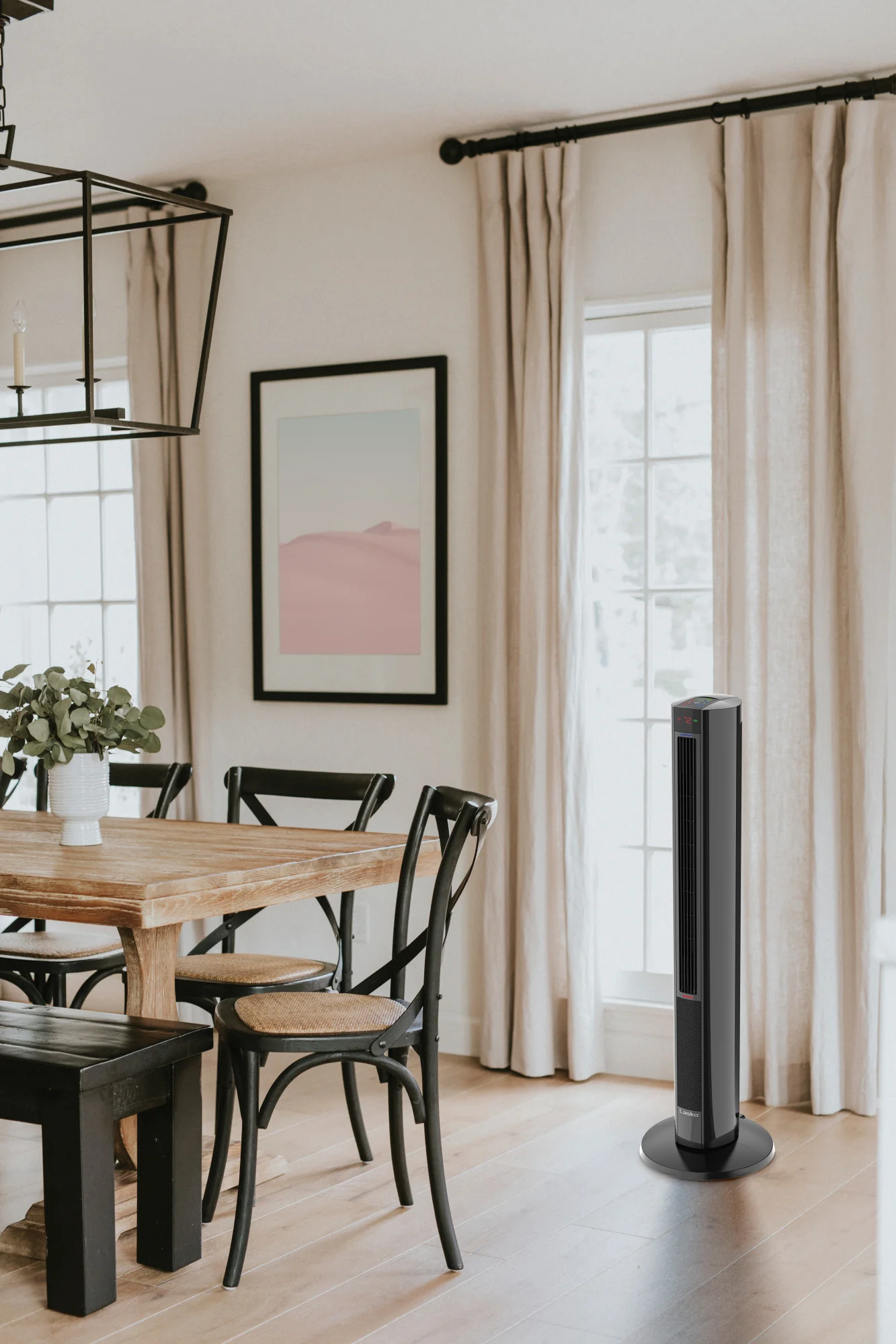 Lasko 1500W Oscillating All Season Tower Fan & Space Heater with Timer & Remote, FH610, Black - Image 15