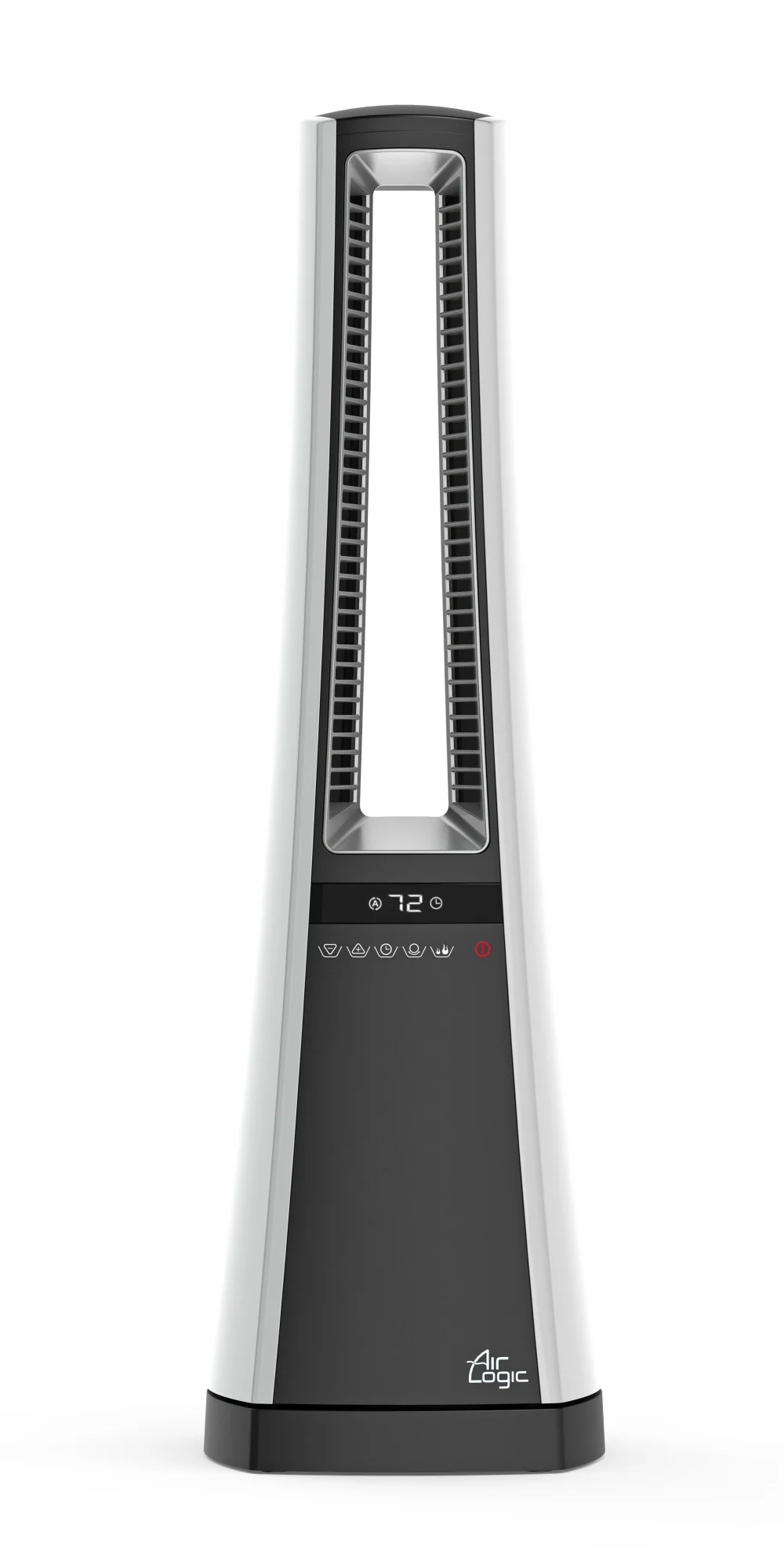 Lasko Air Logic 27" Bladeless Tower Heater (2 heat settings, remote, timer, white/gray) - Image 2