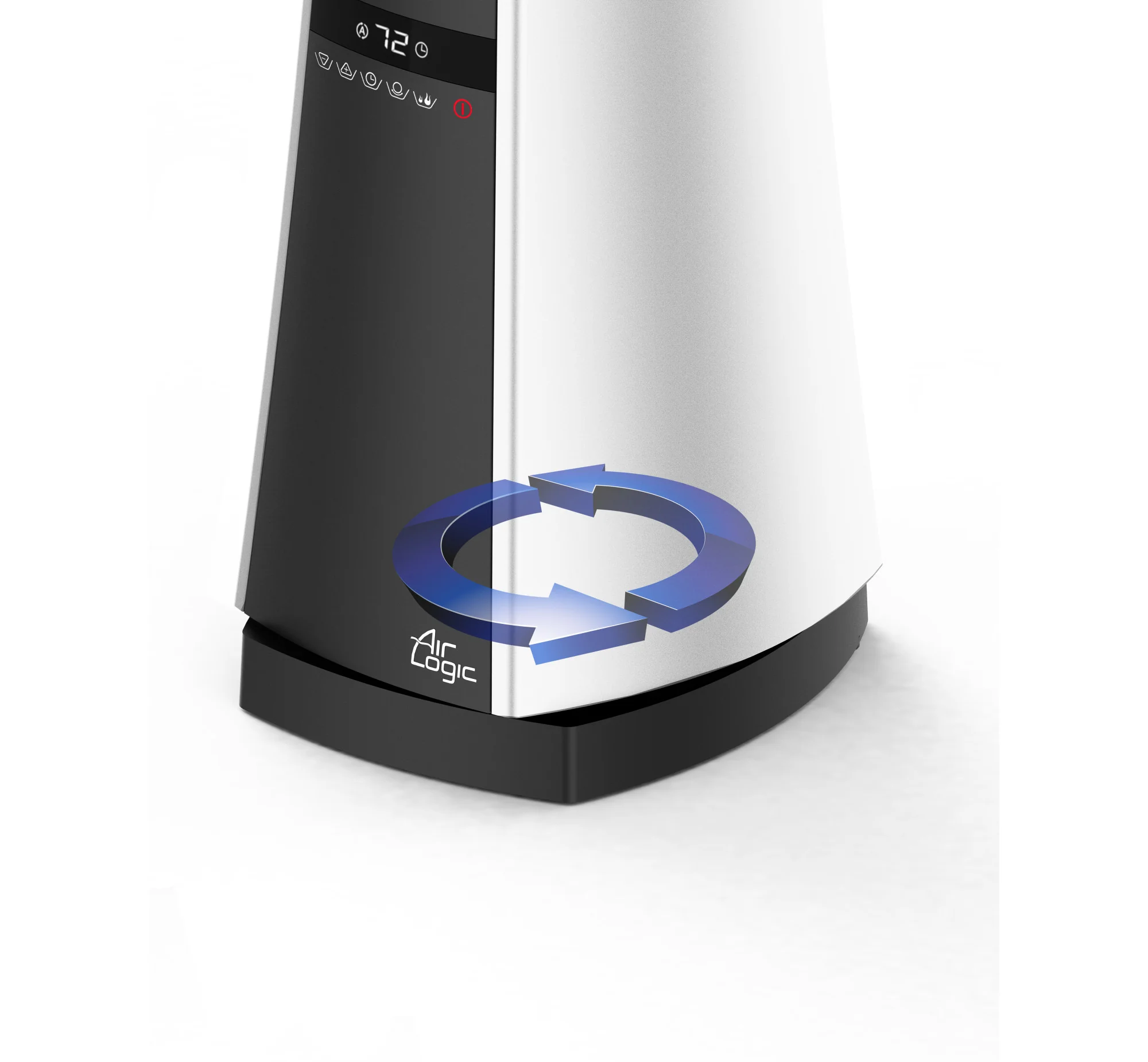 Lasko Air Logic 27" Bladeless Tower Heater (2 heat settings, remote, timer, white/gray) - Image 4