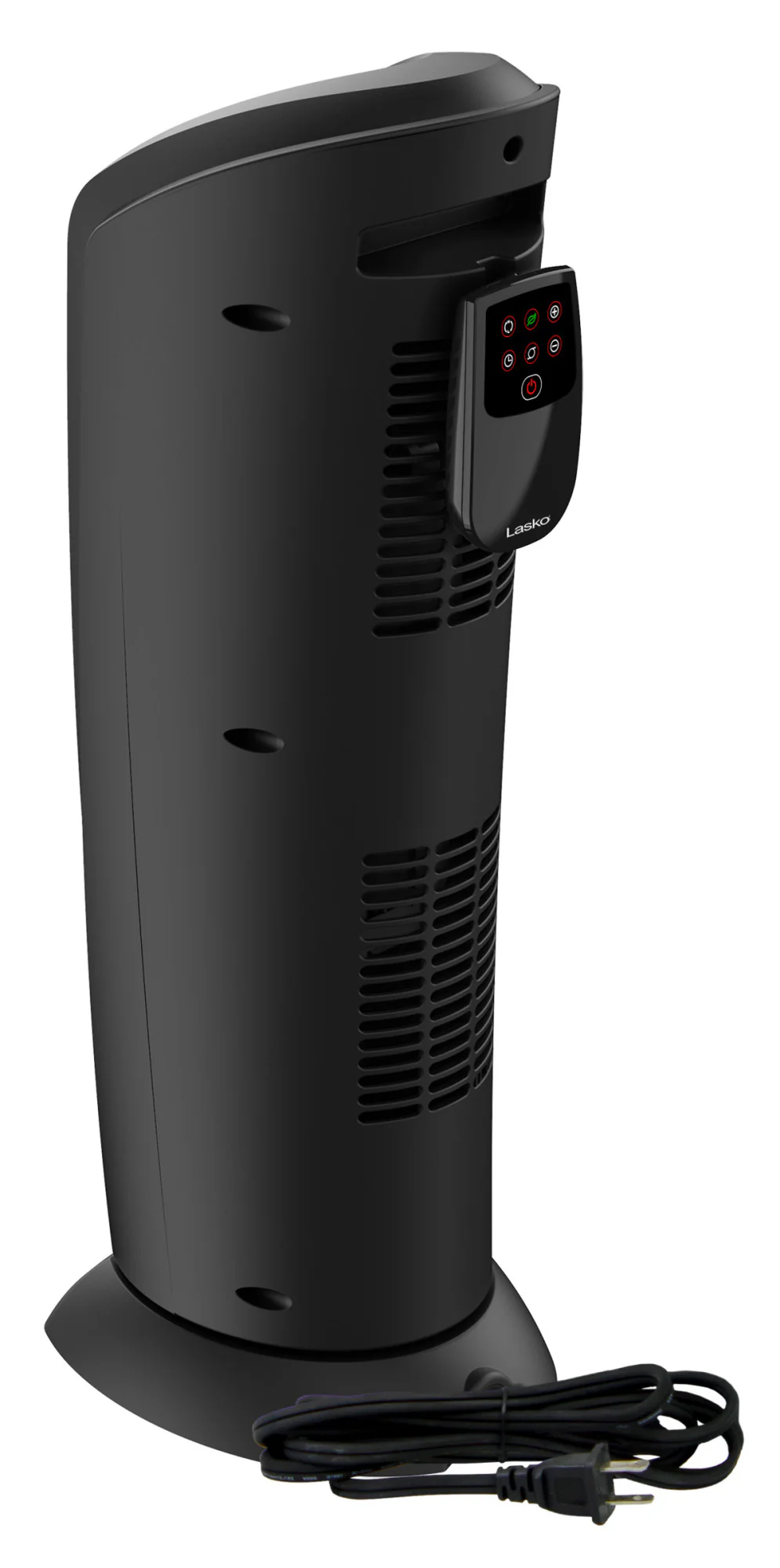 Lasko 23" Ceramic Tower Heater (2 heat settings, remote, timer, thermostat, tip-over switch, black) - Image 11