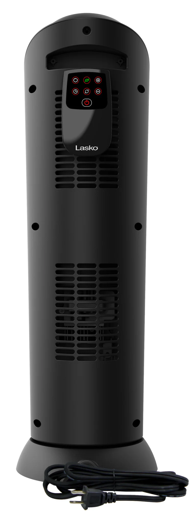 Lasko 23" Ceramic Tower Heater (2 heat settings, remote, timer, thermostat, tip-over switch, black) - Image 9