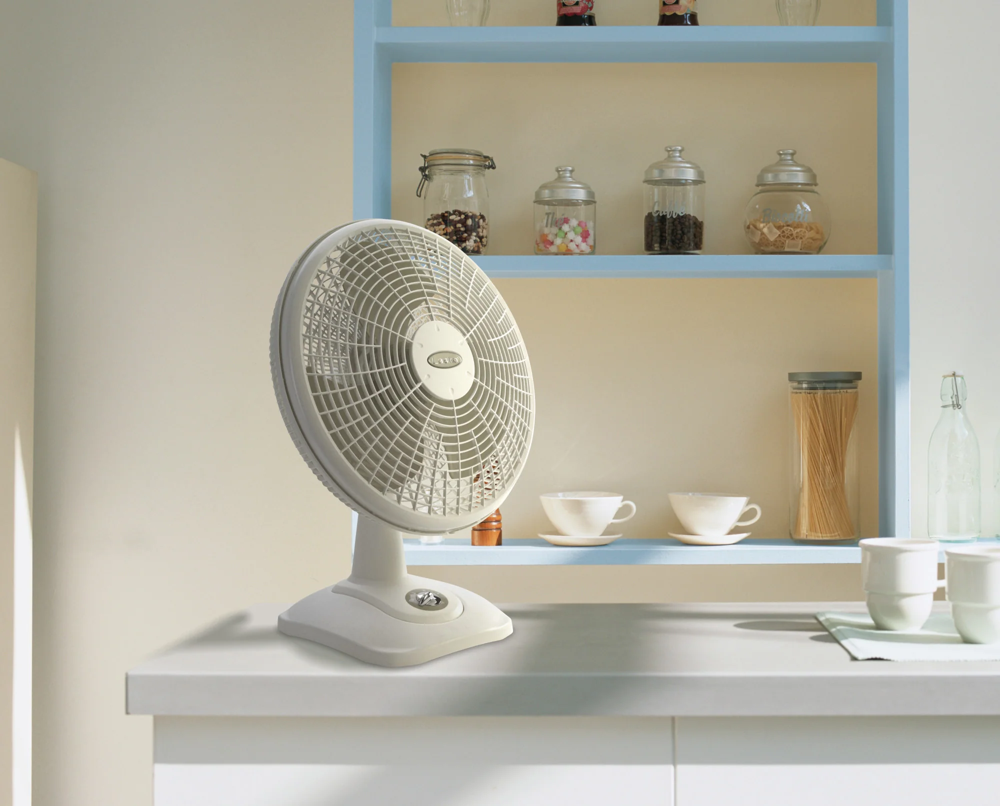 Lasko 16" Table Fan: Oscillating, 3-Speed, Tilting Head, White - Image 7