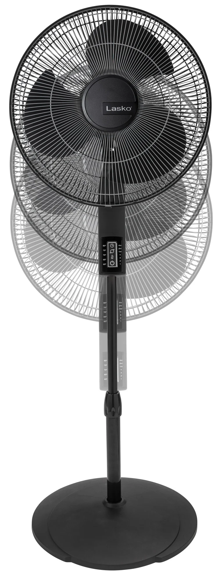 Lasko 16" Pedestal Fan: Oscillating, 4-Speed, Remote, Timer, Thermostat, Black - Image 10