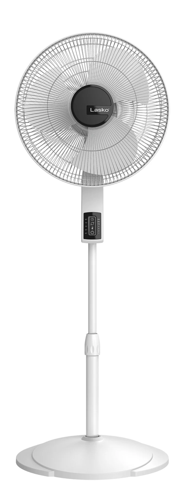 Lasko 16" Pedestal Fan: Oscillating, 4-Speed, Remote, Timer, Thermostat, White - Image 8