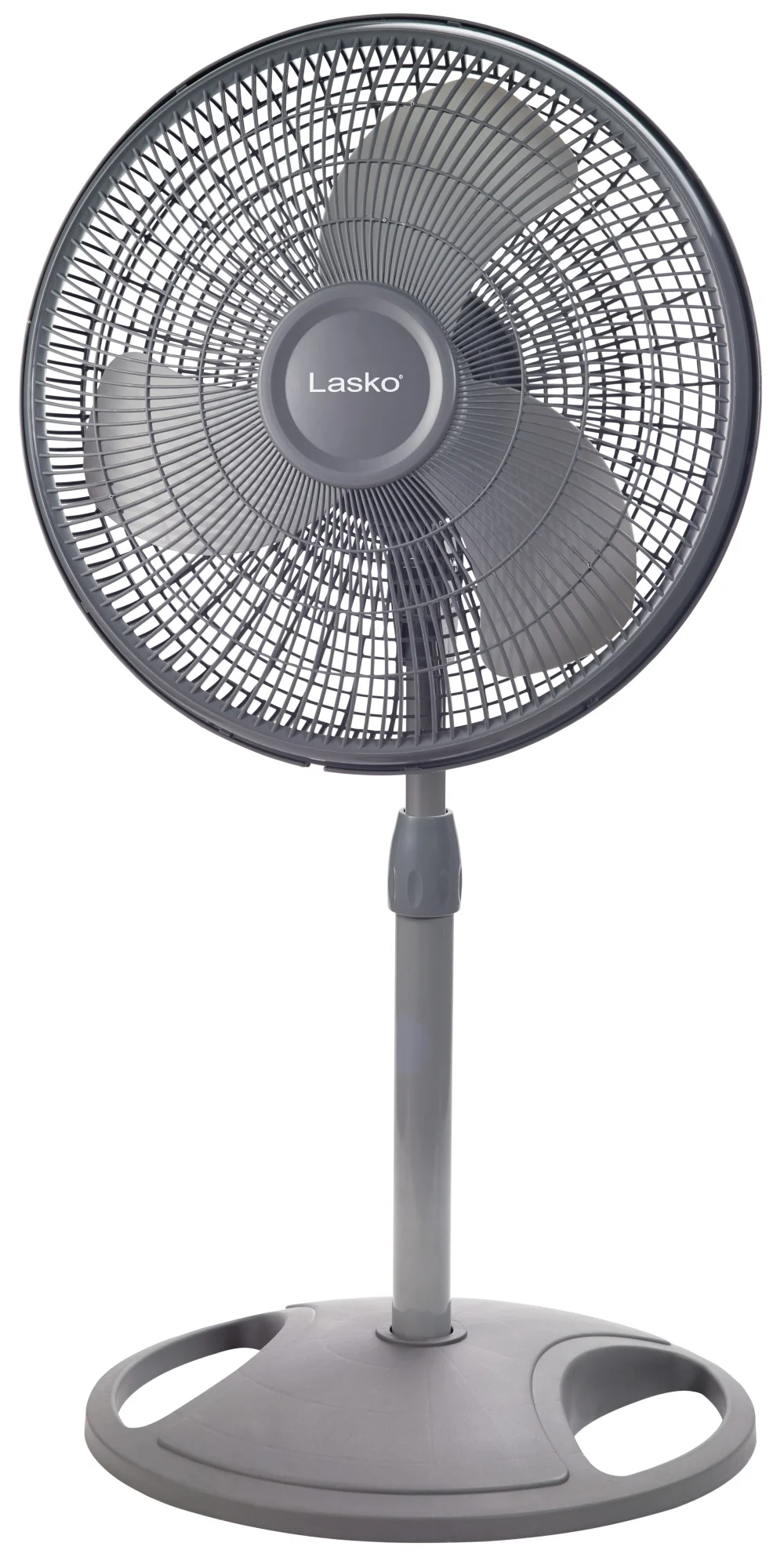 Lasko 16" Pedestal Fan: Oscillating, 3-Speed,  Adjustable Height, Gray - Image 3