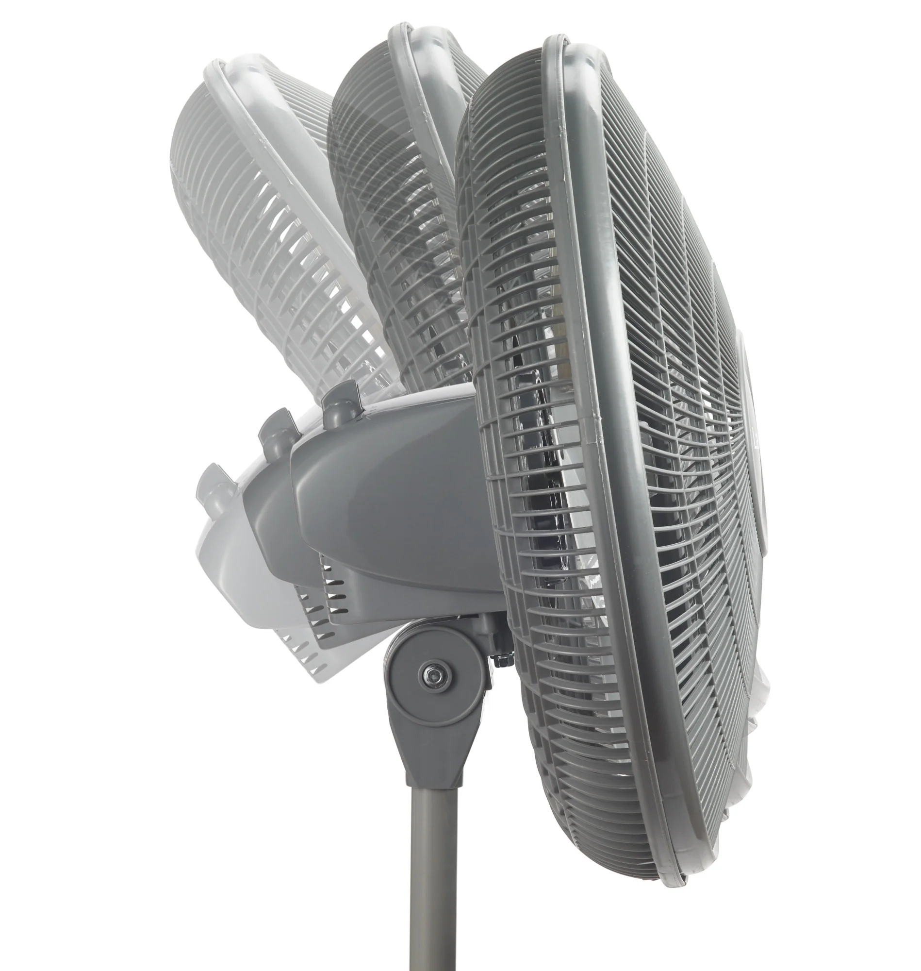 Lasko 16" Pedestal Fan: Oscillating, 3-Speed,  Adjustable Height, Gray - Image 5