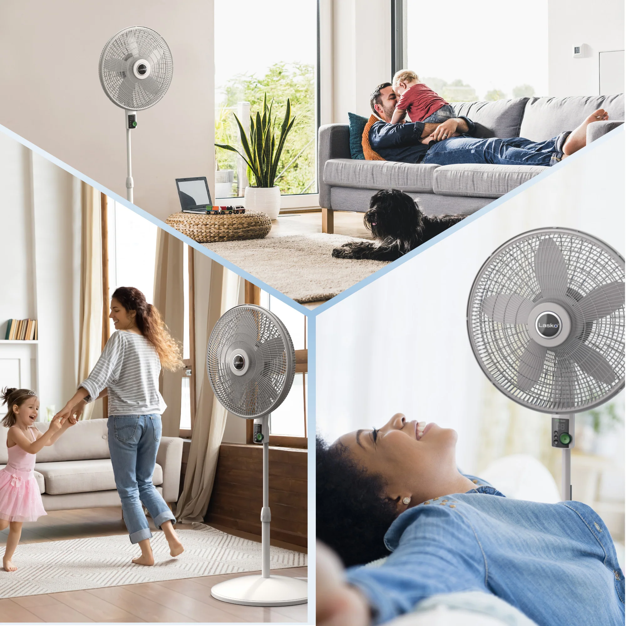 Lasko EcoQuiet 18" DC Pedestal Fan: Oscillating, 12-Speed, Remote, White - Image 6