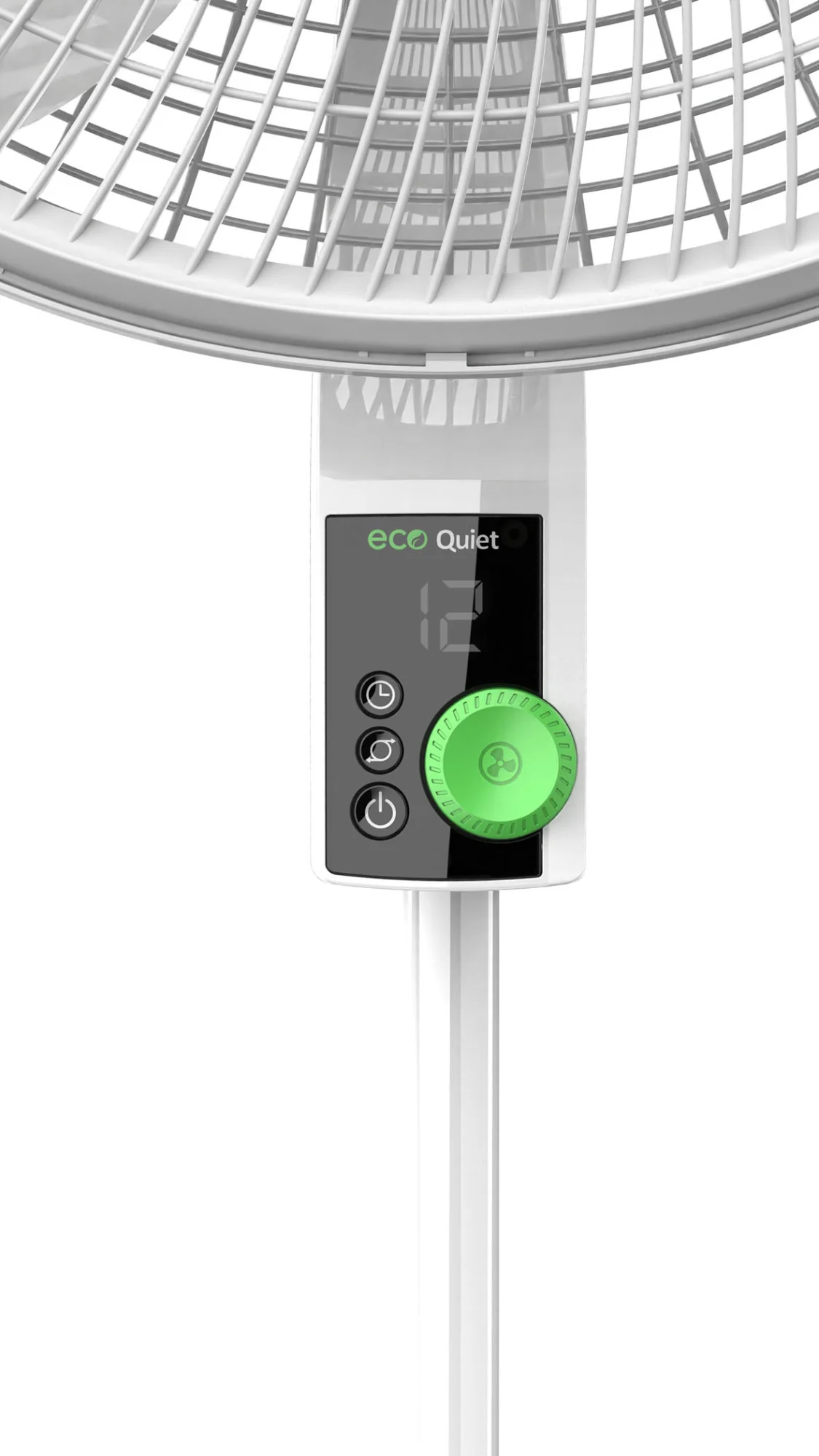Lasko EcoQuiet 18" DC Pedestal Fan: Oscillating, 12-Speed, Remote, White - Image 8