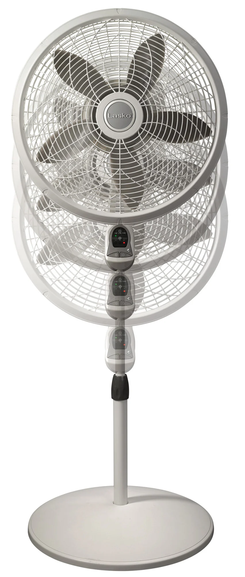 Lasko 18" Pedestal Fan: Oscillating, 3-Speed, Remote, Timer, White - Image 6