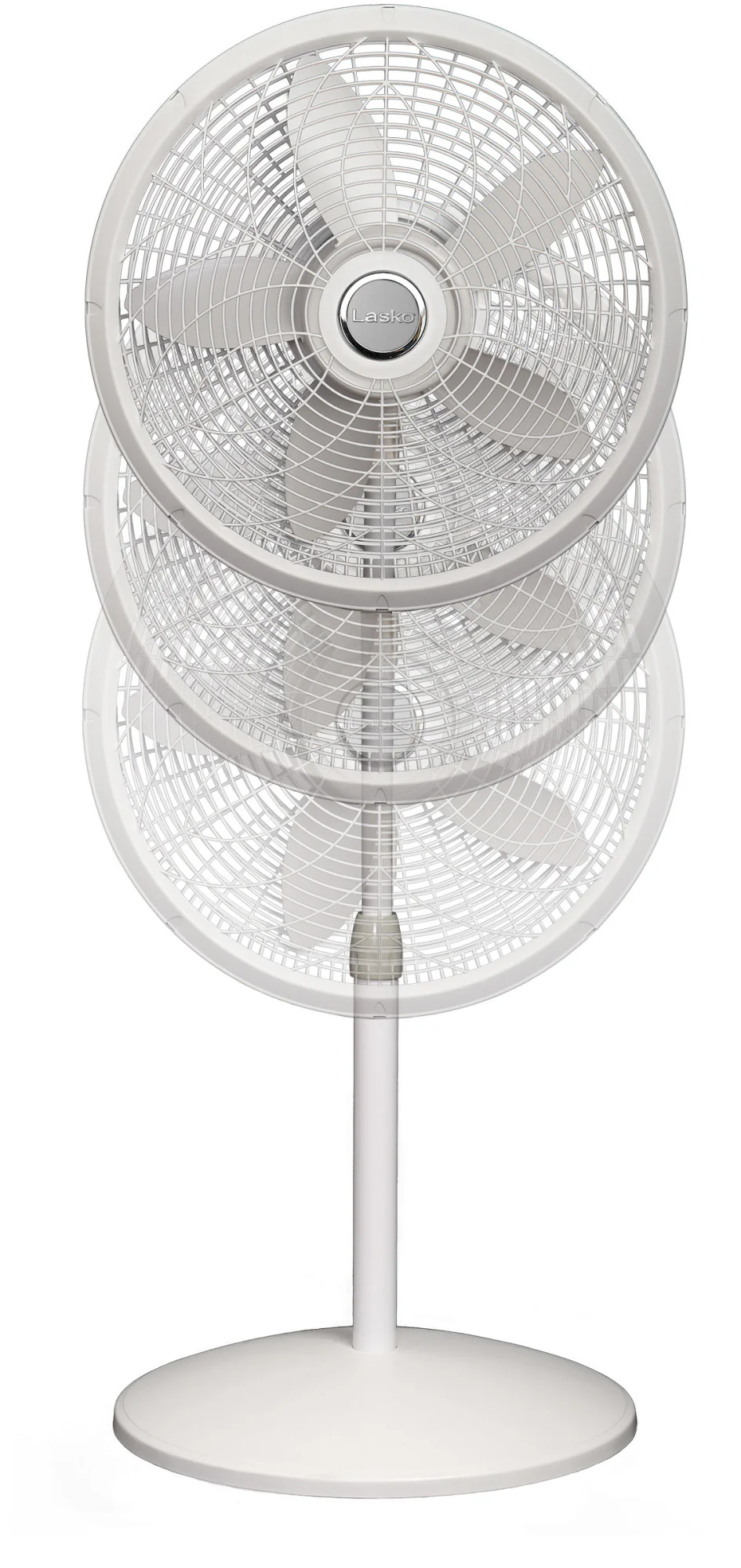 Lasko 18" Pedestal Fan: Oscillating, 3-Speed, Adjustable Height, White - Image 11