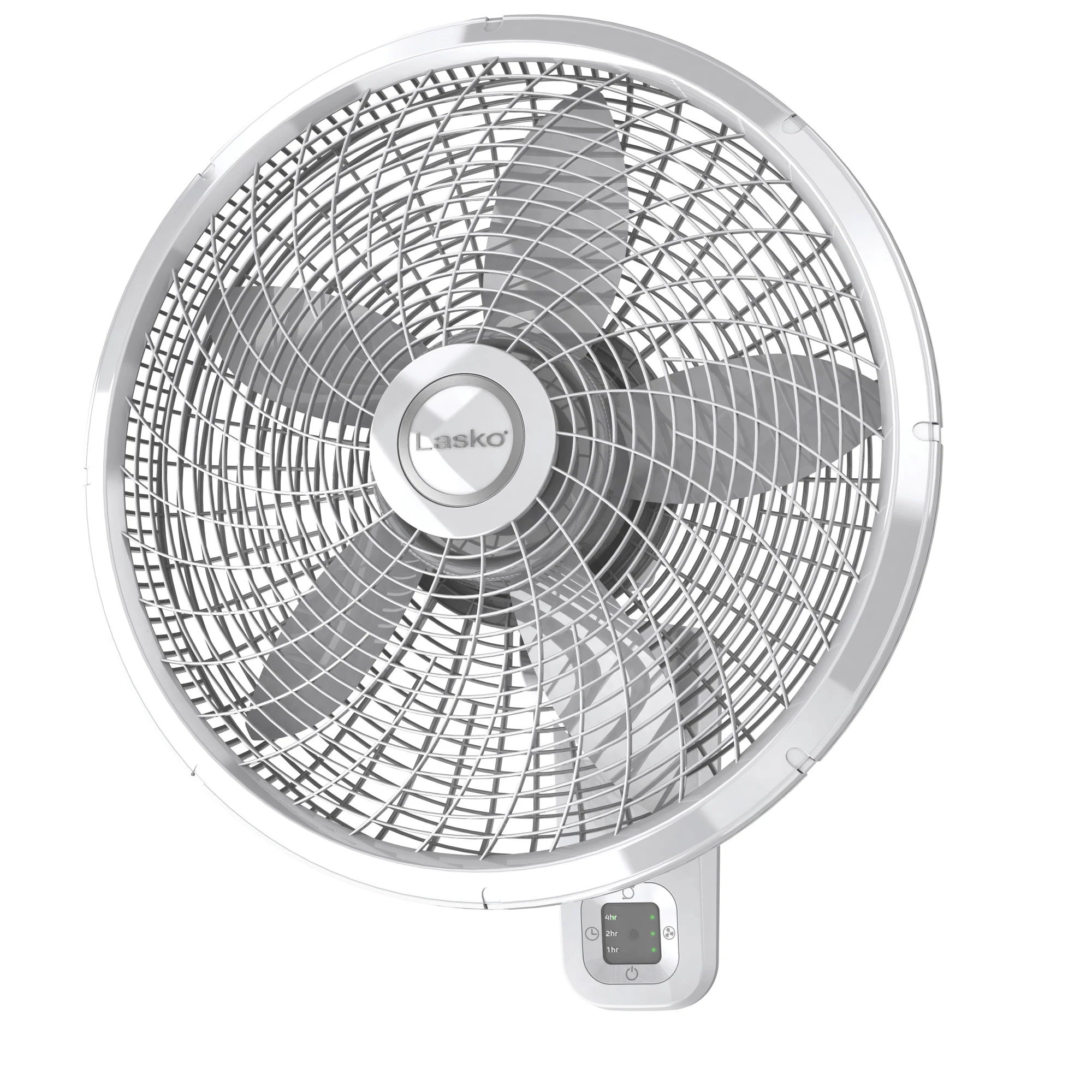 Lasko 18" Wall Mount Fan: Oscillating, 3-Speed, Remote, Timer, White