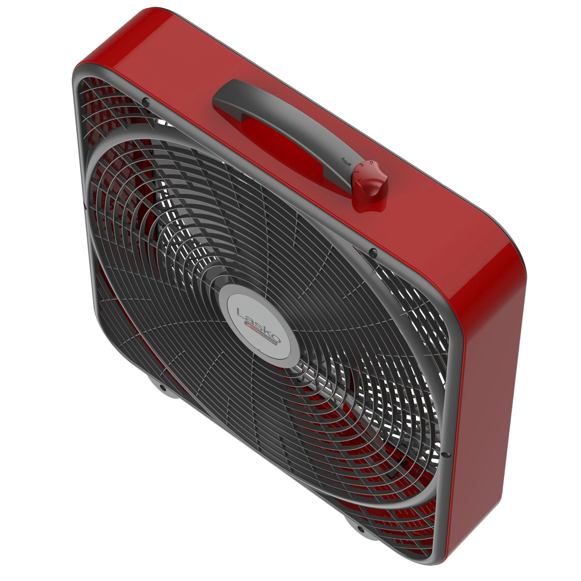 Lasko Pro Power 20" Box Fan: 3-Speed, Weather-Resistant Motor, Red - Image 9