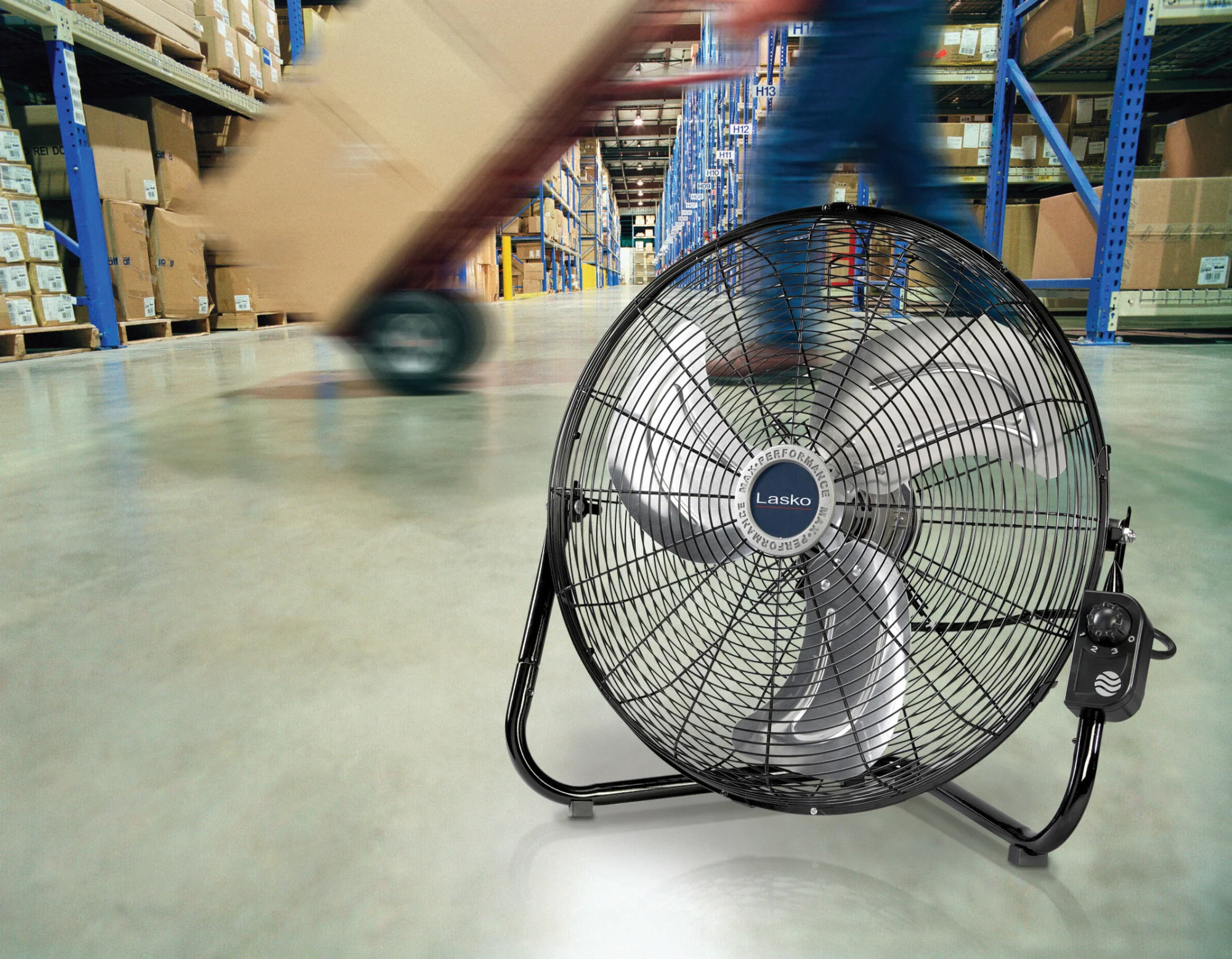 Lasko 20" High Velocity Floor Fan: Wall Mount, 3-Speed, Pivoting, Black - Image 10