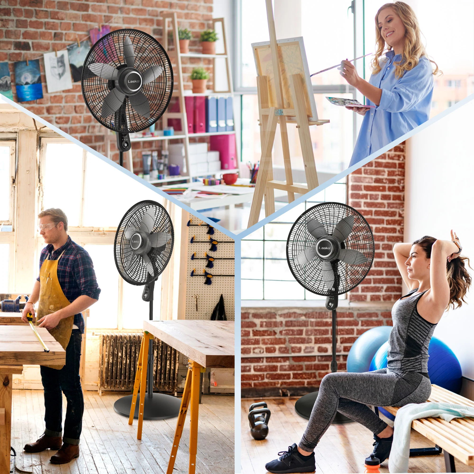 Lasko 20" Pedestal Fan (4-speed, remote, timer, black) - Image 3