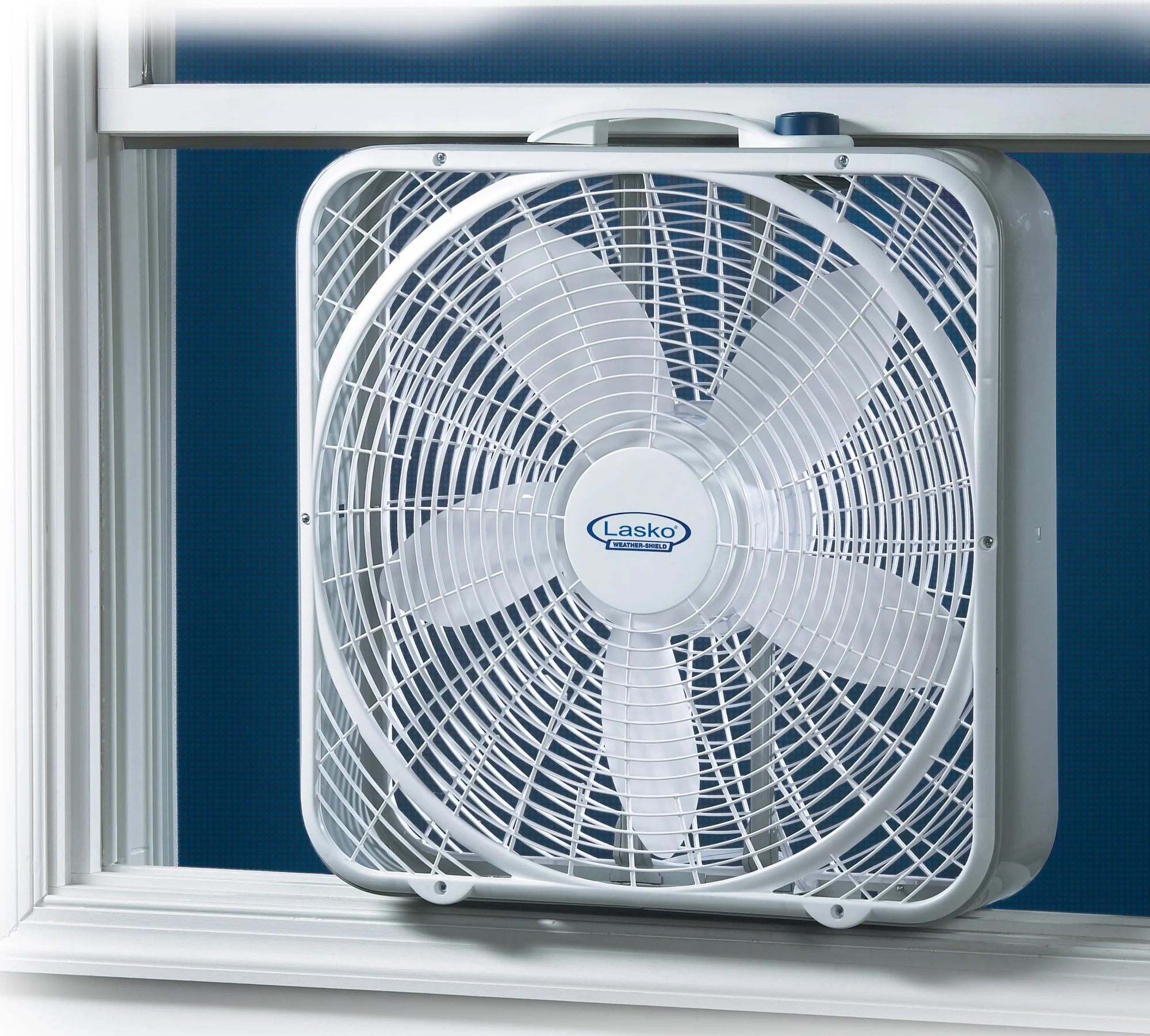 Lasko Weather Shield 20" Box Fan: 3-Speed, Weather-Resistant Motor, White - Image 7