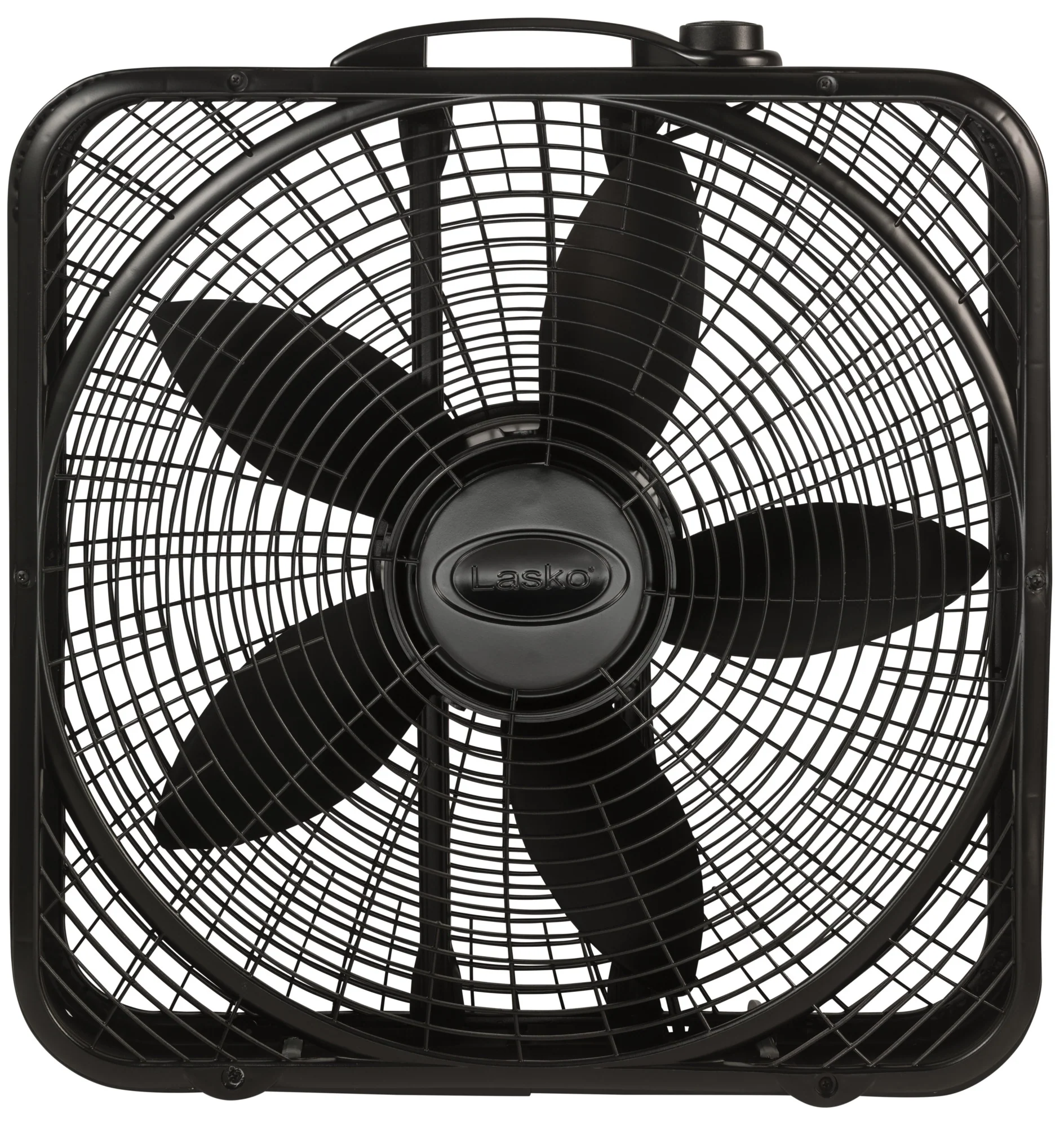 Lasko Power Plus 20" Box Fan: 3-Speed, Weather-Resistant Motor, Black - Image 2