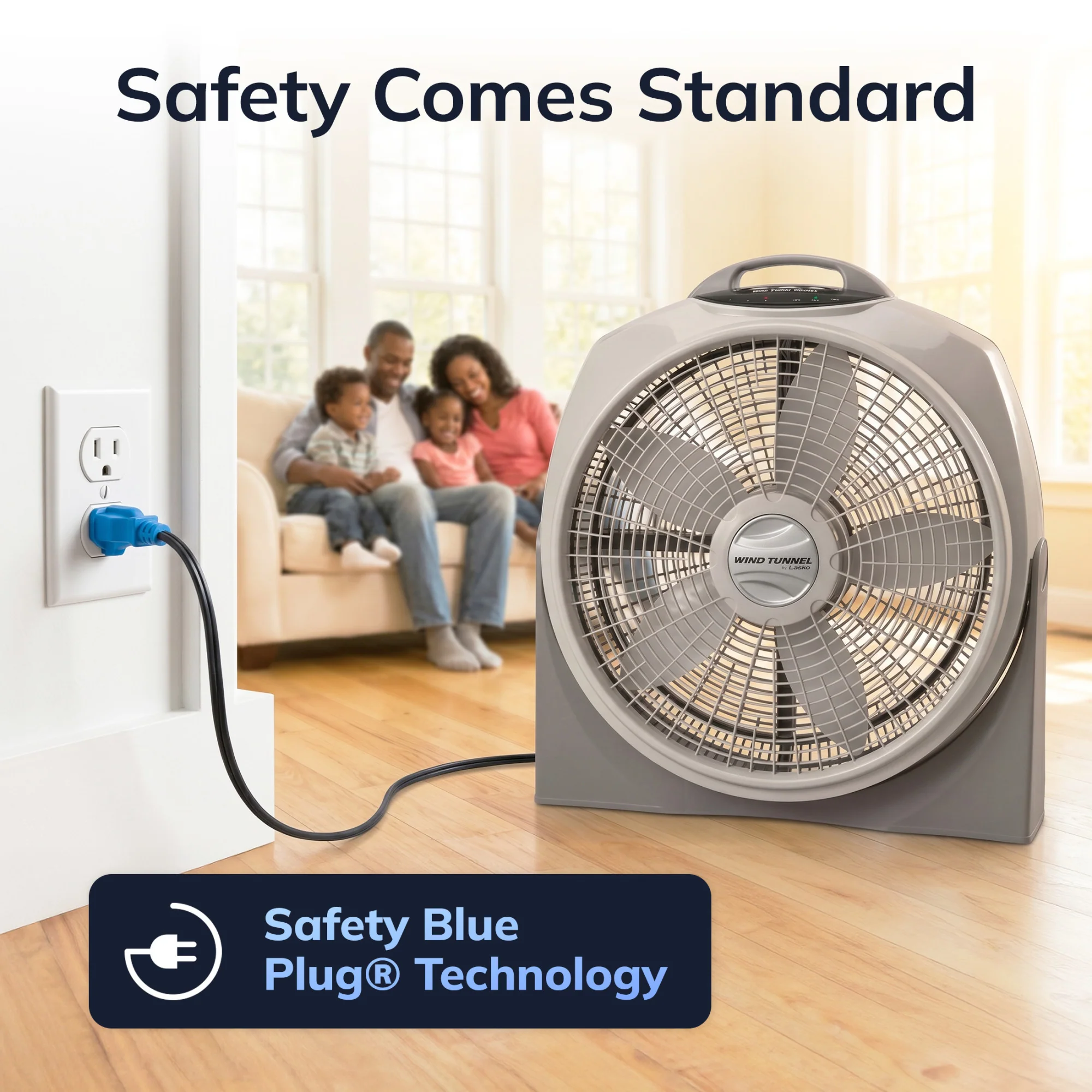 Lasko 20" Air Circulator Fan: Wall Mount, 3-Speed, Remote, Timer, Tan - Image 5