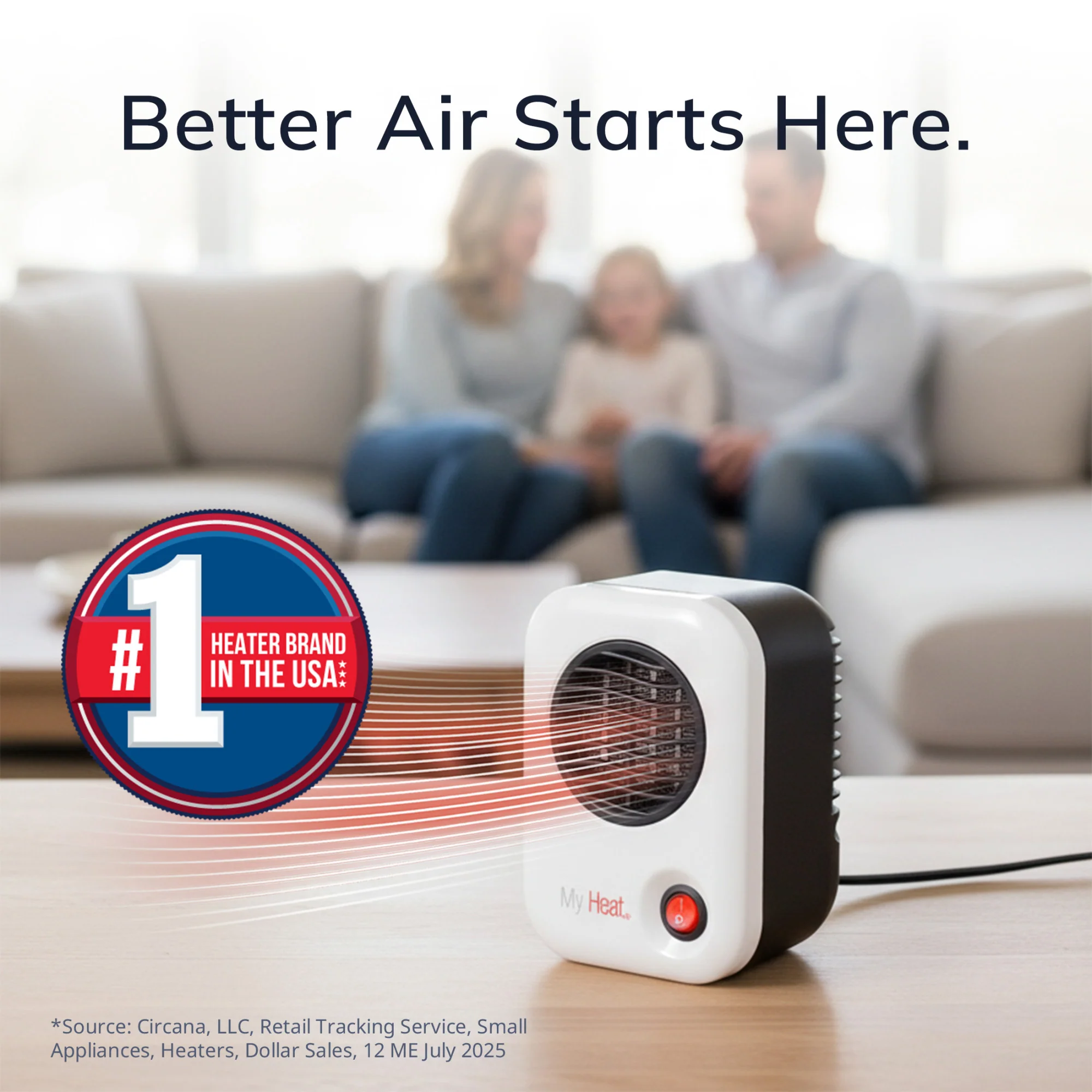 Lasko 200W MyHeat Personal Desk/Tabletop Space Heater with Simple Controls, 101, White - Image 2