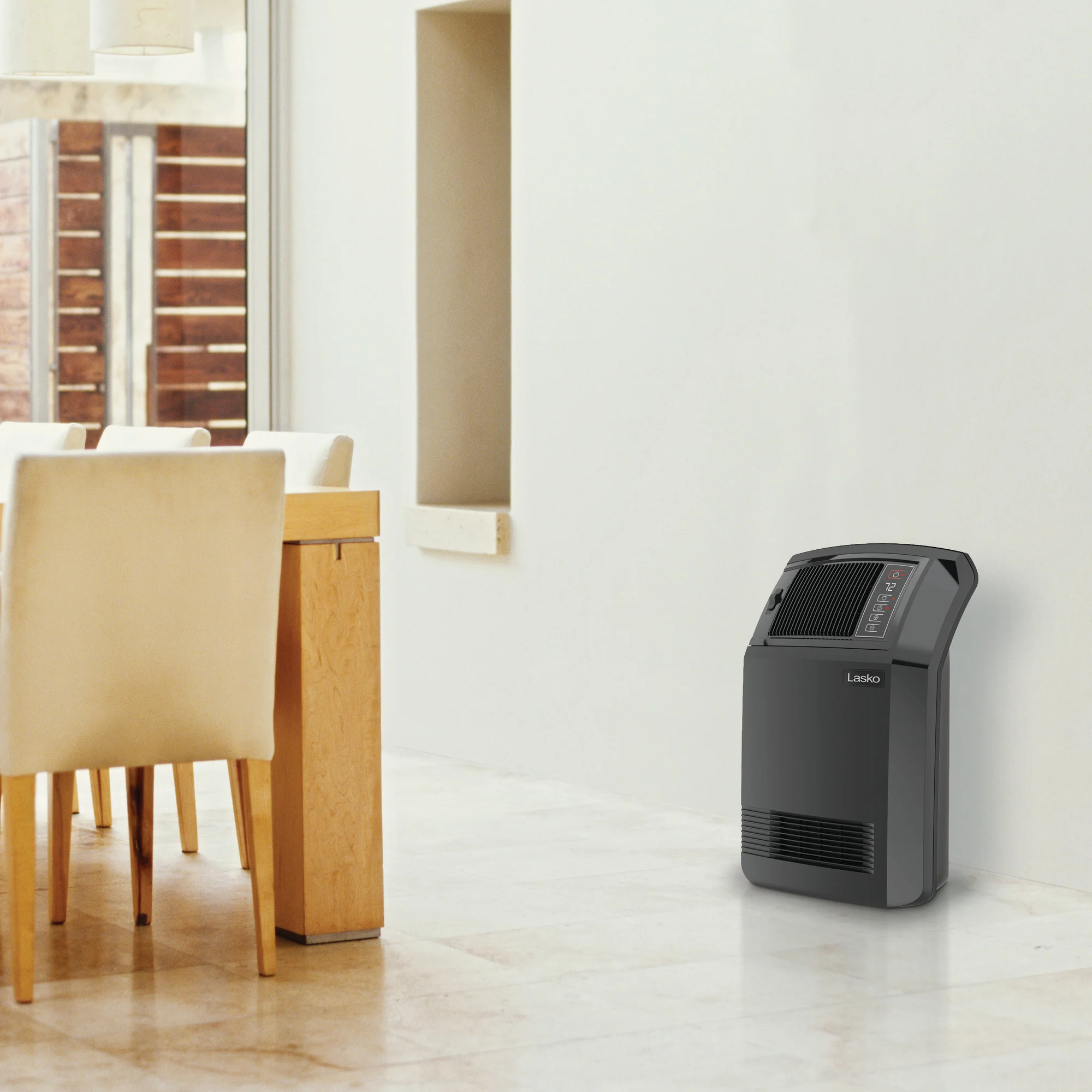 Lasko 23 in. 1500W Cyclonic Ceramic Console Heater with Remote, CC24910, Black - Image 5
