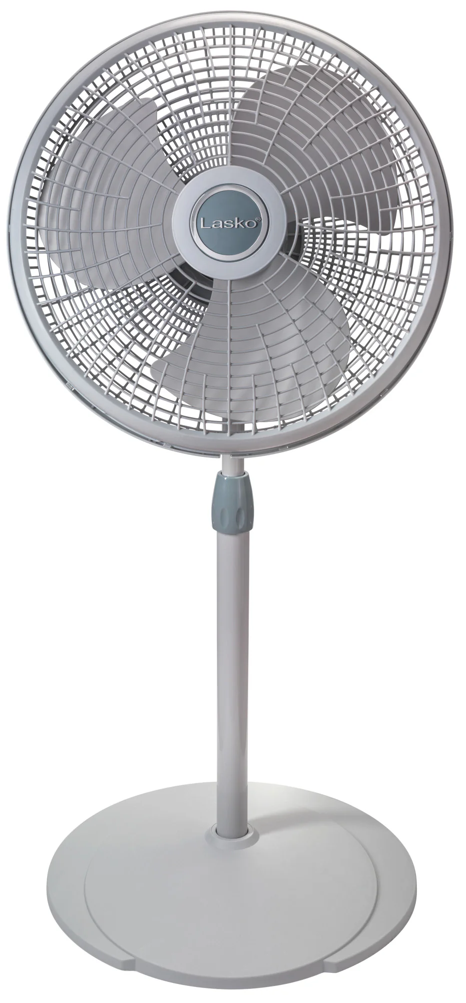 Lasko 16" Pedestal Fan: Oscillating, 3-Speed,  Adjustable Height, Gray - Image 7