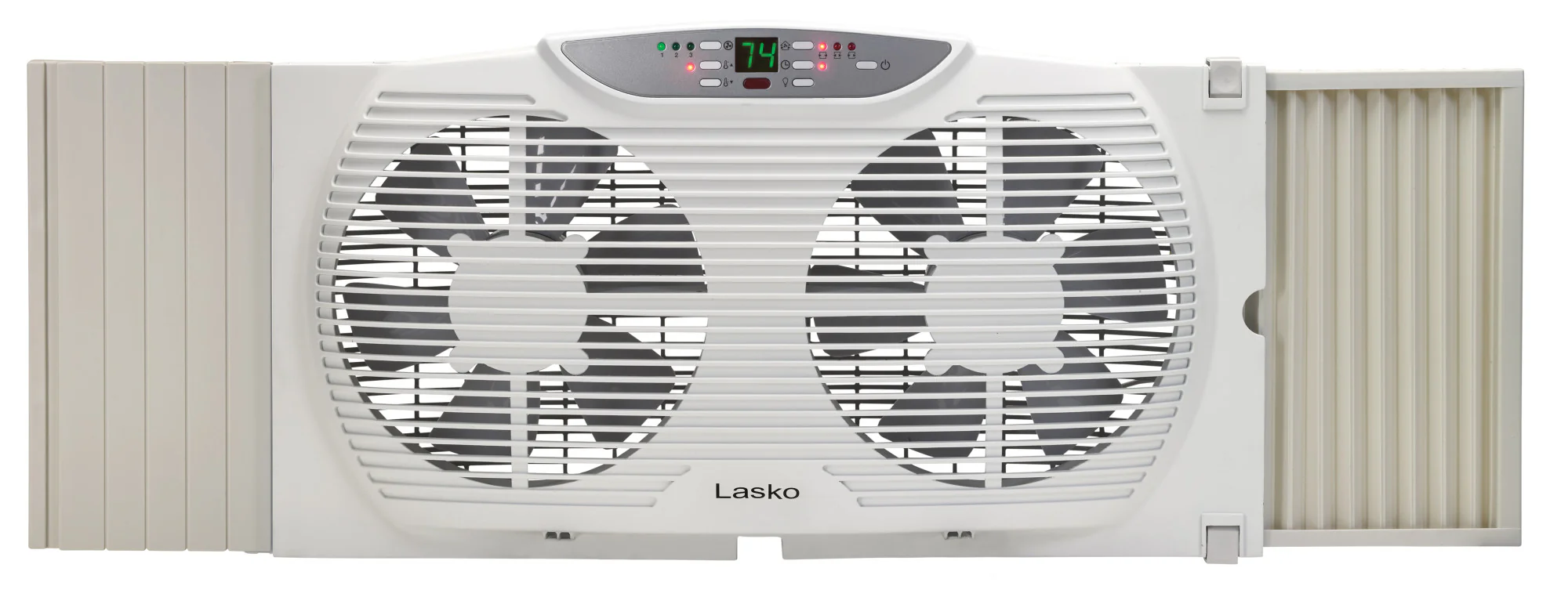 Lasko Twin Window Fan: 3-Speed, Electrically Reversible, Remote, White