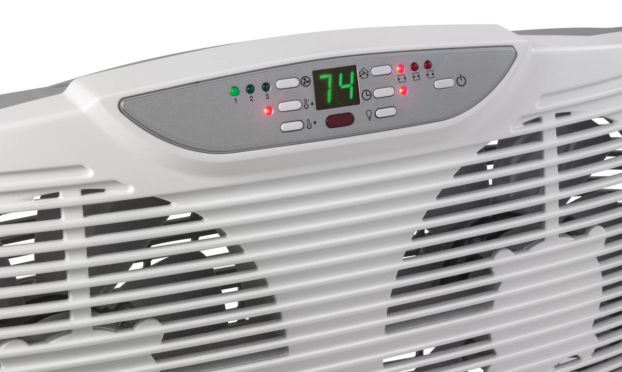 Lasko Twin Window Fan: 3-Speed, Electrically Reversible, Remote, White - Image 3