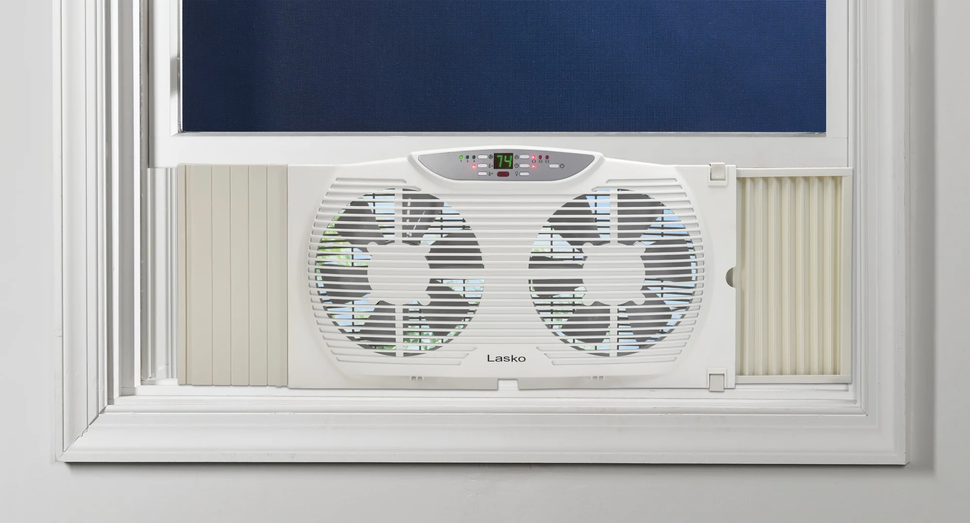 Lasko Twin Window Fan: 3-Speed, Electrically Reversible, Remote, White - Image 7