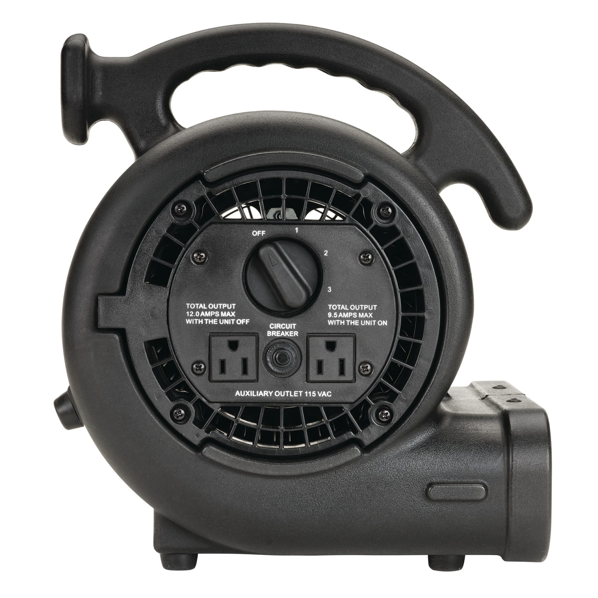 Lasko Super Fan Max 13" Air Mover Blower Fan: 3-Speed, High Velocity, 2 Outlets, Black - Image 11