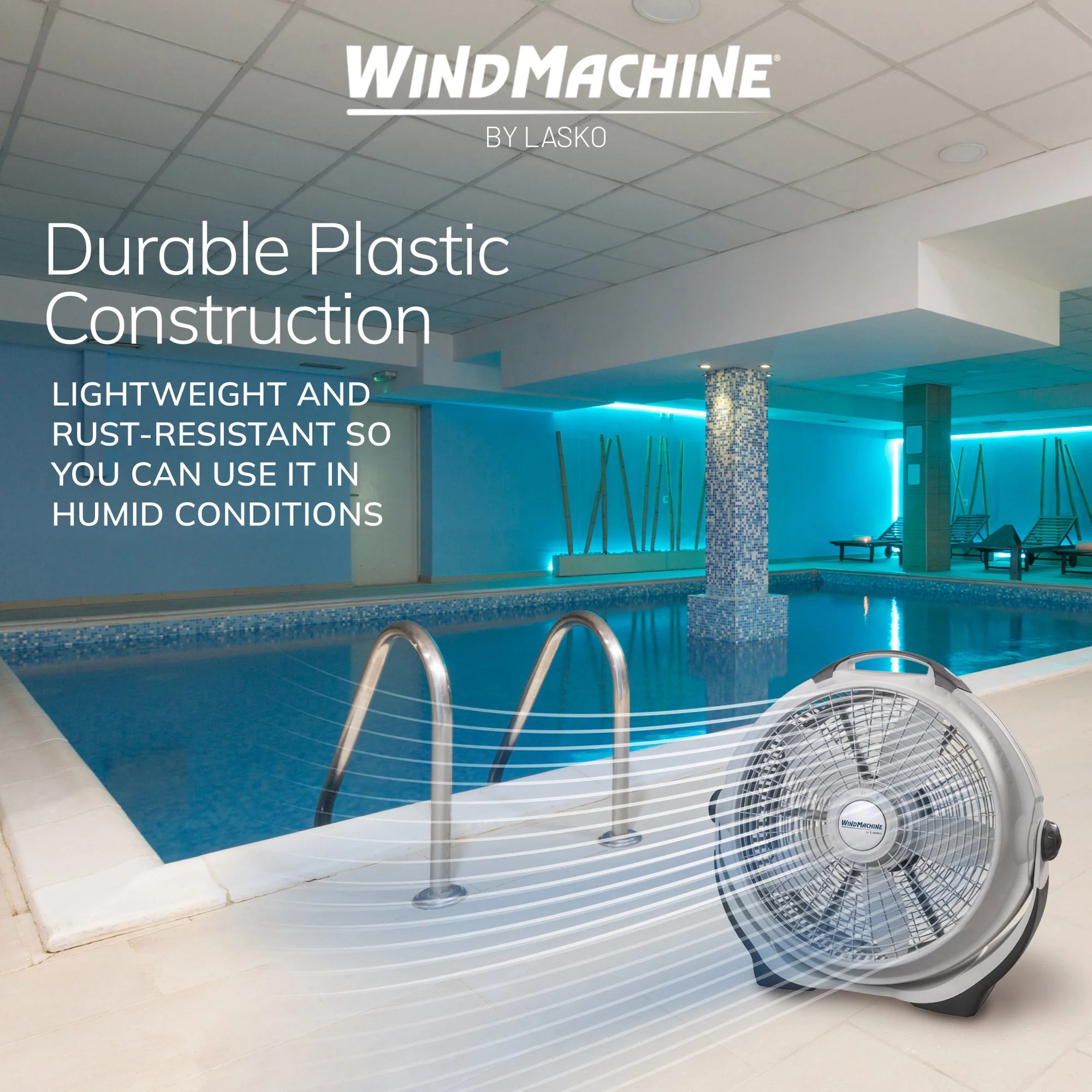 Lasko Wind Machine 20" Air Circulator Fan: 3-Speed, Pivoting, Gray - Image 5