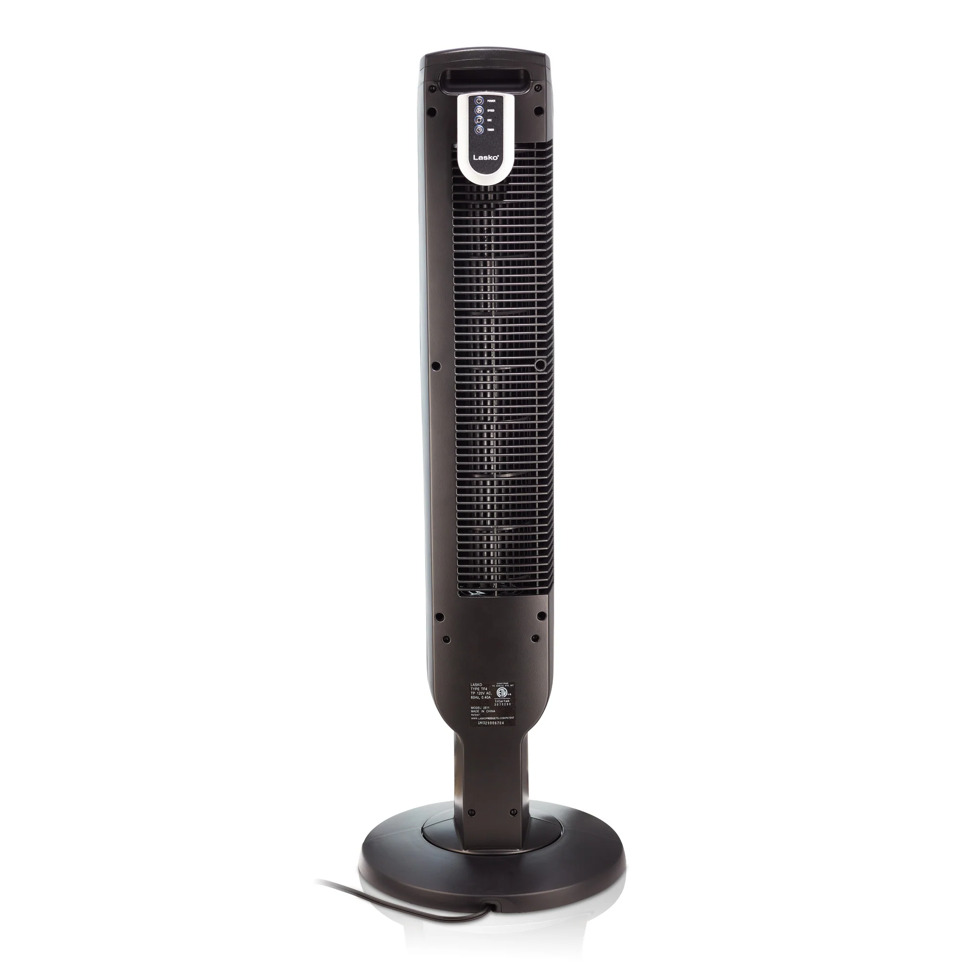 Lasko 36" Tower Fan: Oscillating, 3-Speed, Remote, Timer, Black - Image 8
