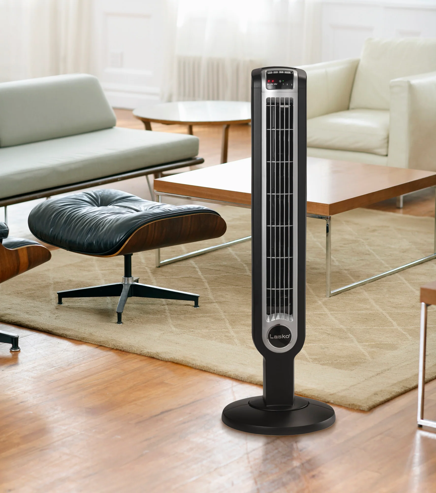Lasko 36" Tower Fan: Oscillating, 3-Speed, Remote, Timer, Black - Image 12