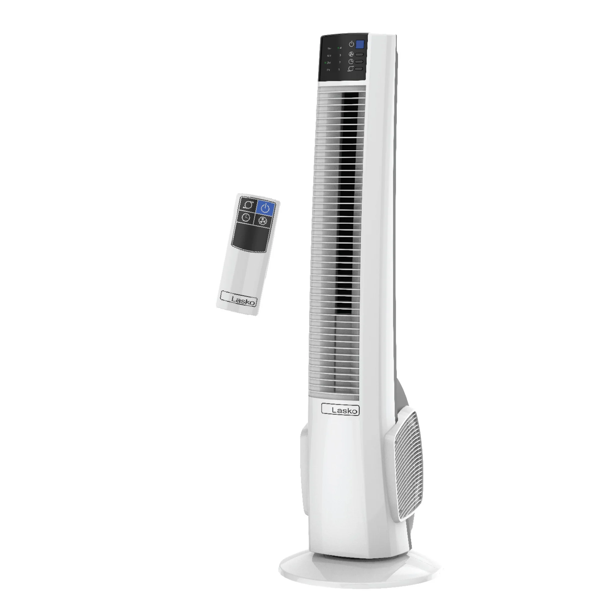Lasko 38" Hybrid Tower Fan: Oscillating, 4-Speed, Remote, Timer, White