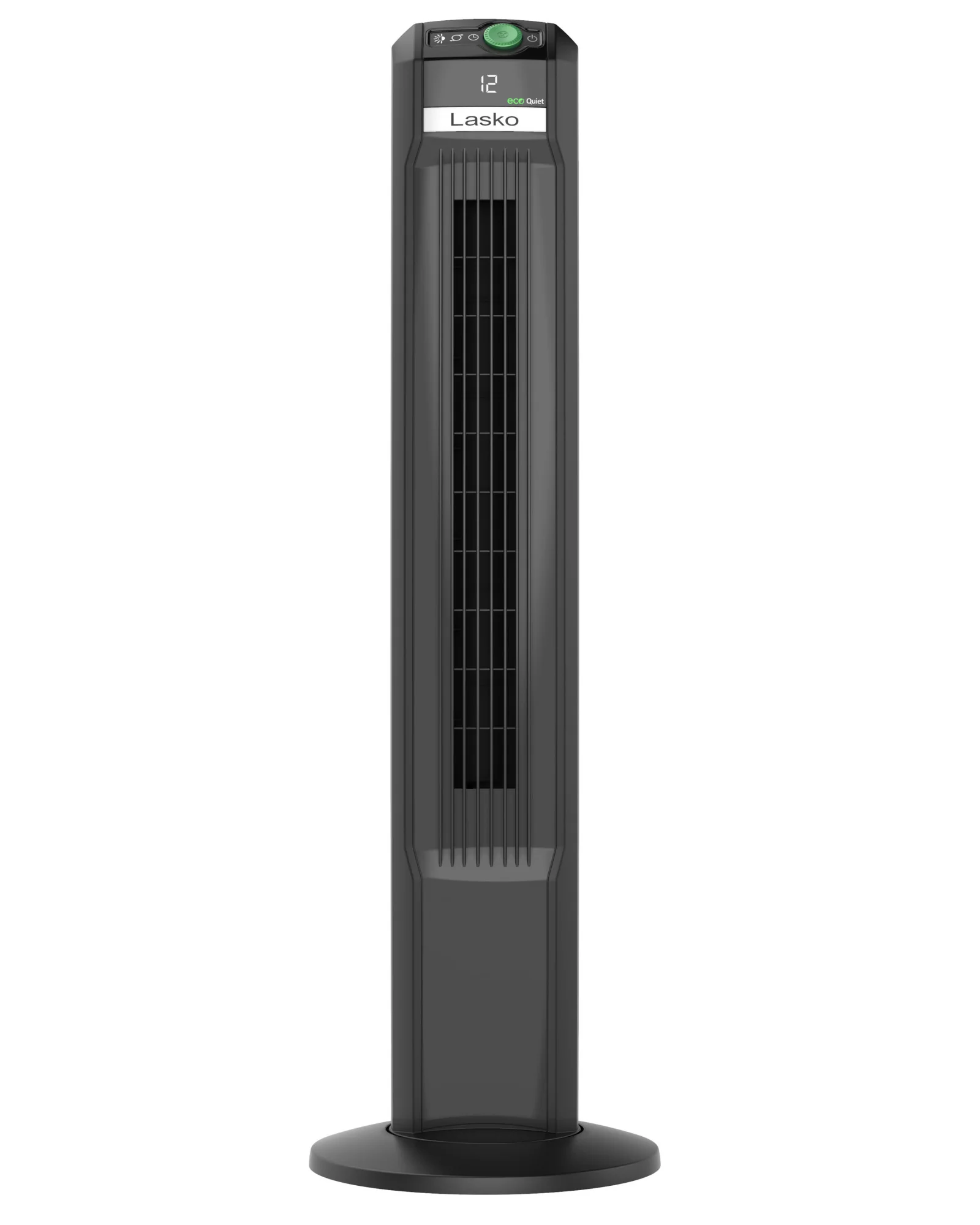 Lasko EcoQuiet 42" DC Tower Fan: Oscillating, 12-Speed, Remote, Black - Image 8