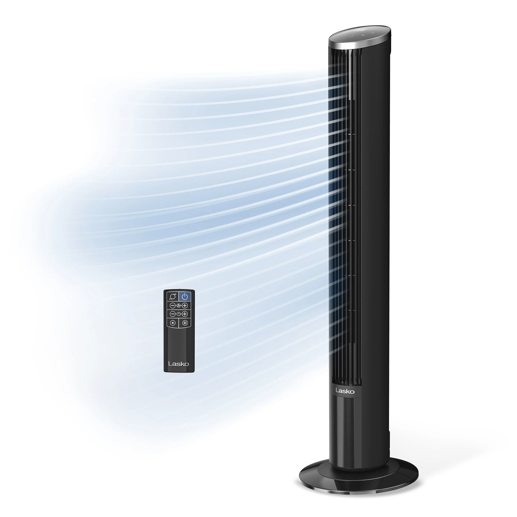 Lasko 42" DC Tower Fan: Oscillating, 12-Speed, Remote, Timer, Black