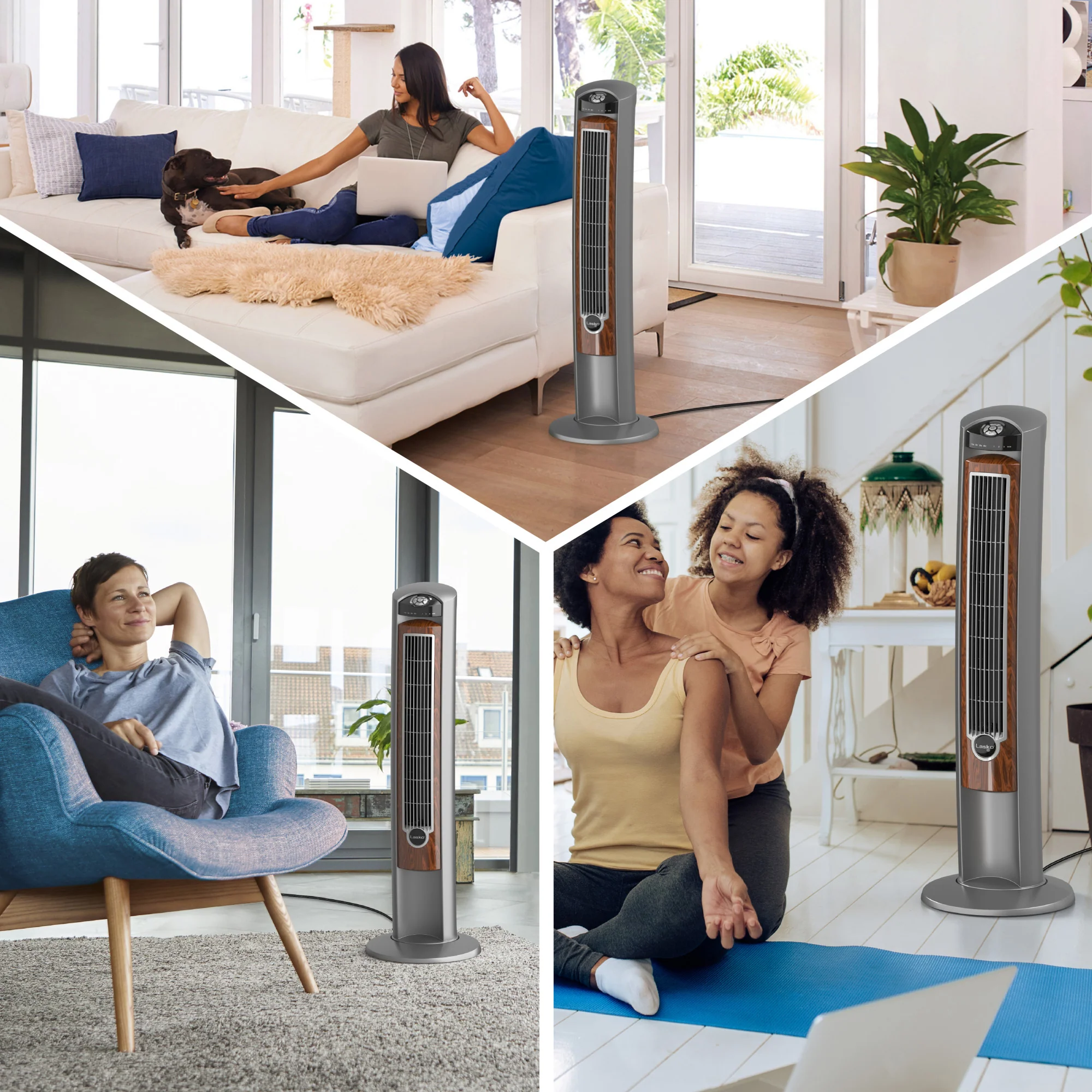 Lasko Wind Curve 42" Tower Fan: Oscillating, 3-Speed, Remote, Ionizer, Brown - Image 6