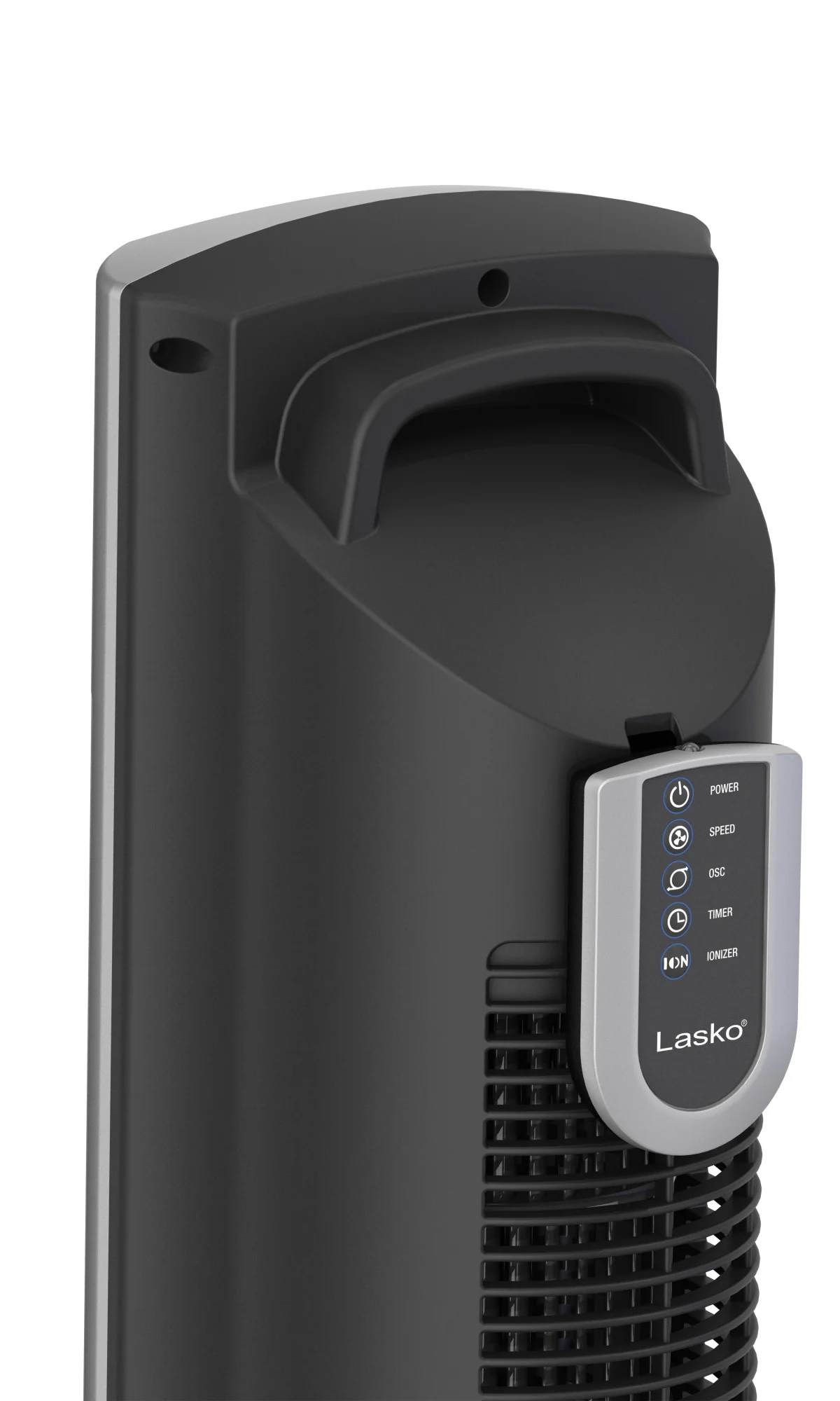 Lasko 48" Tower Fan: Oscillating, 4-Speed, Remote, Timer, Ionizer, Black - Image 5