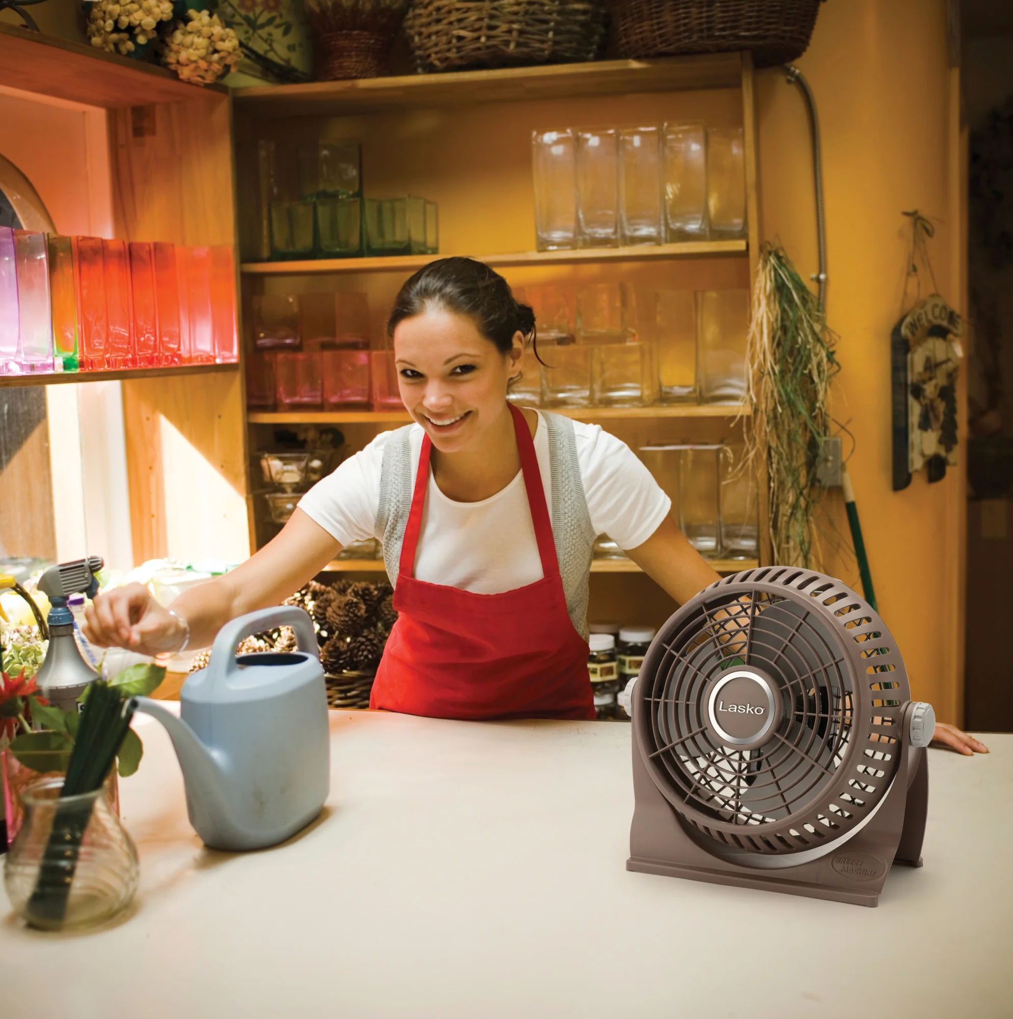 Lasko Breeze Machine 8" Desk Fan: 2-Speed, Pivoting, Bronze - Image 4